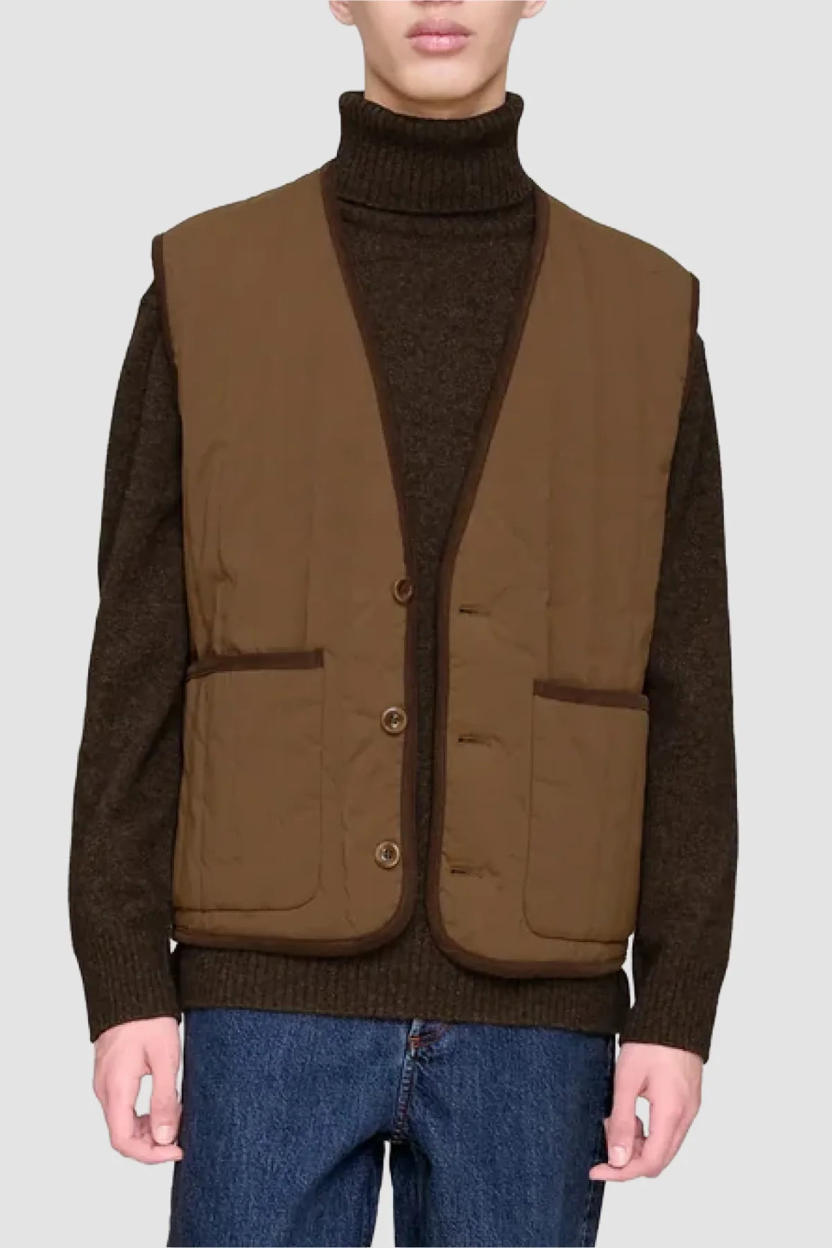 A.P.C. Loan Vest - Chestnut Brown