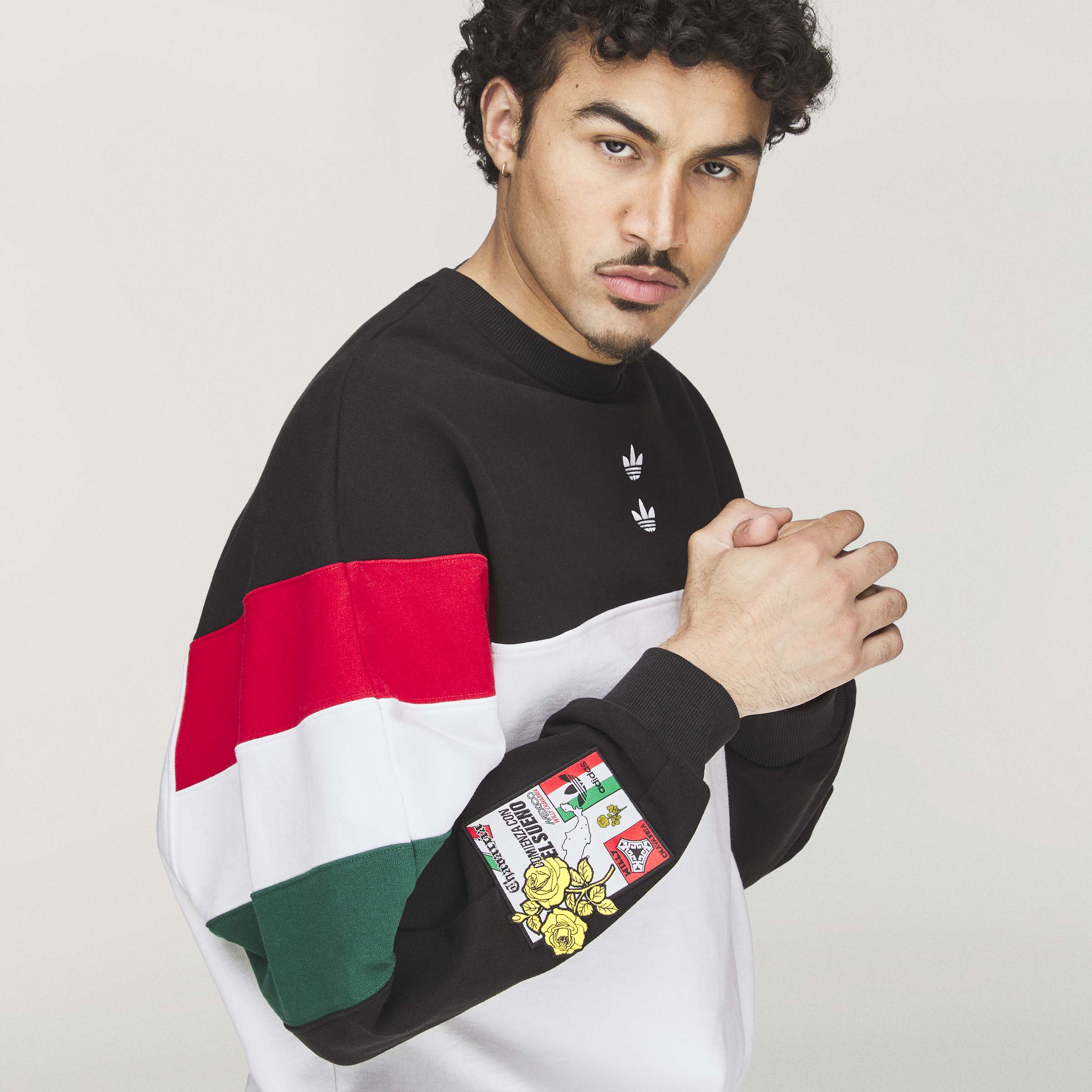 Adidas Originals x Willy Chavarria WC Fleece Crewneck - Black/White - Image 5