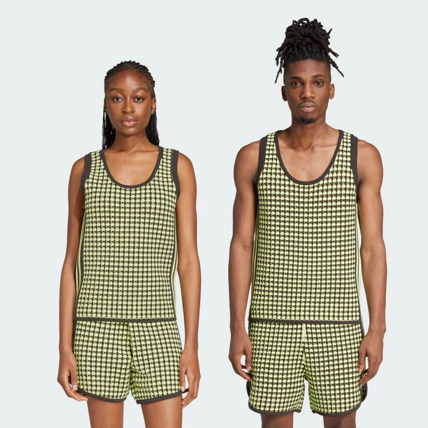 adidas x Wales Bonner Knit Shorts - Semi Frozen Yellow / Night Brown - Image 2