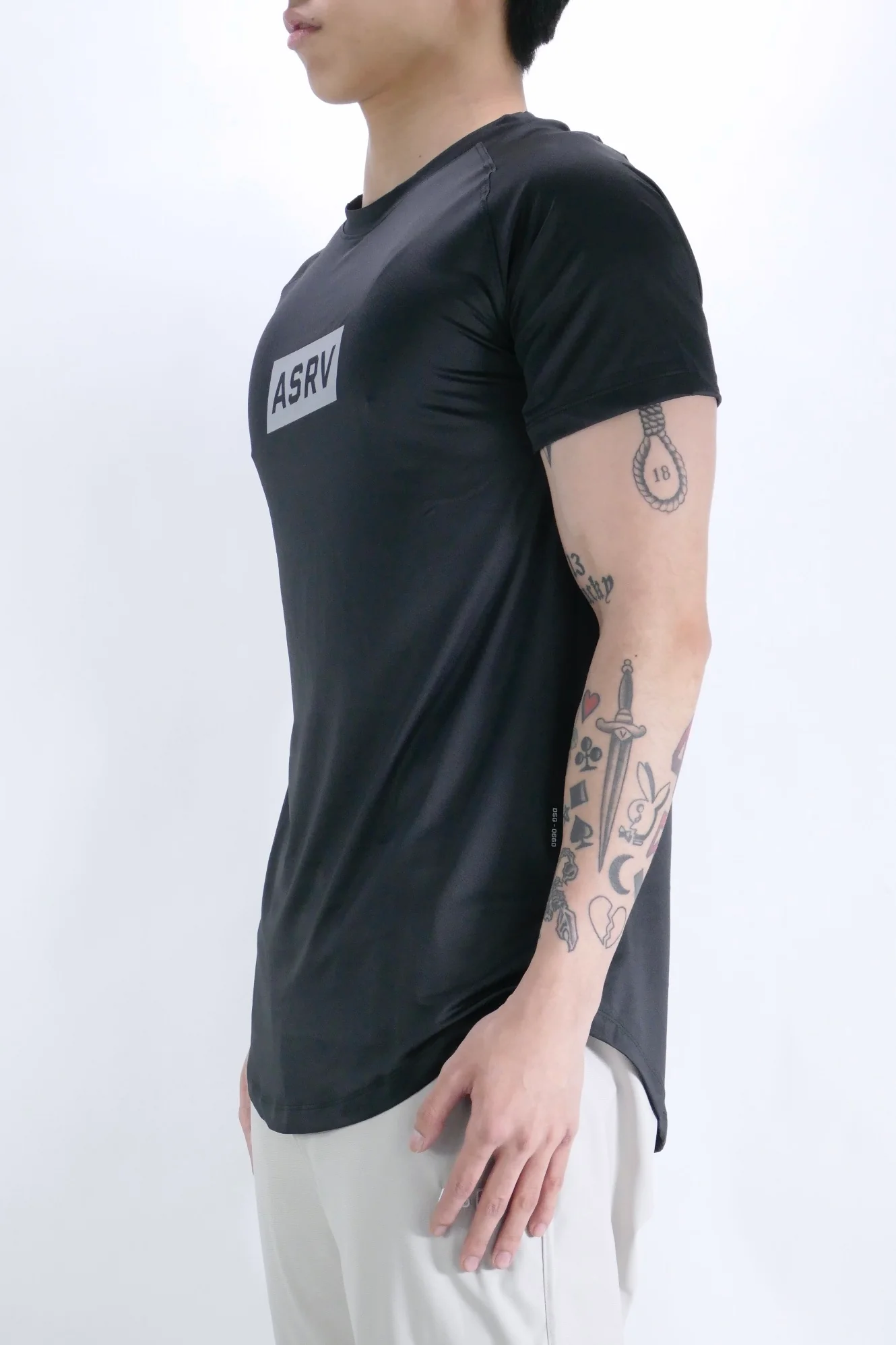 ASRV AerosilverĀ® Established Box Logo Tee - Black - Image 2