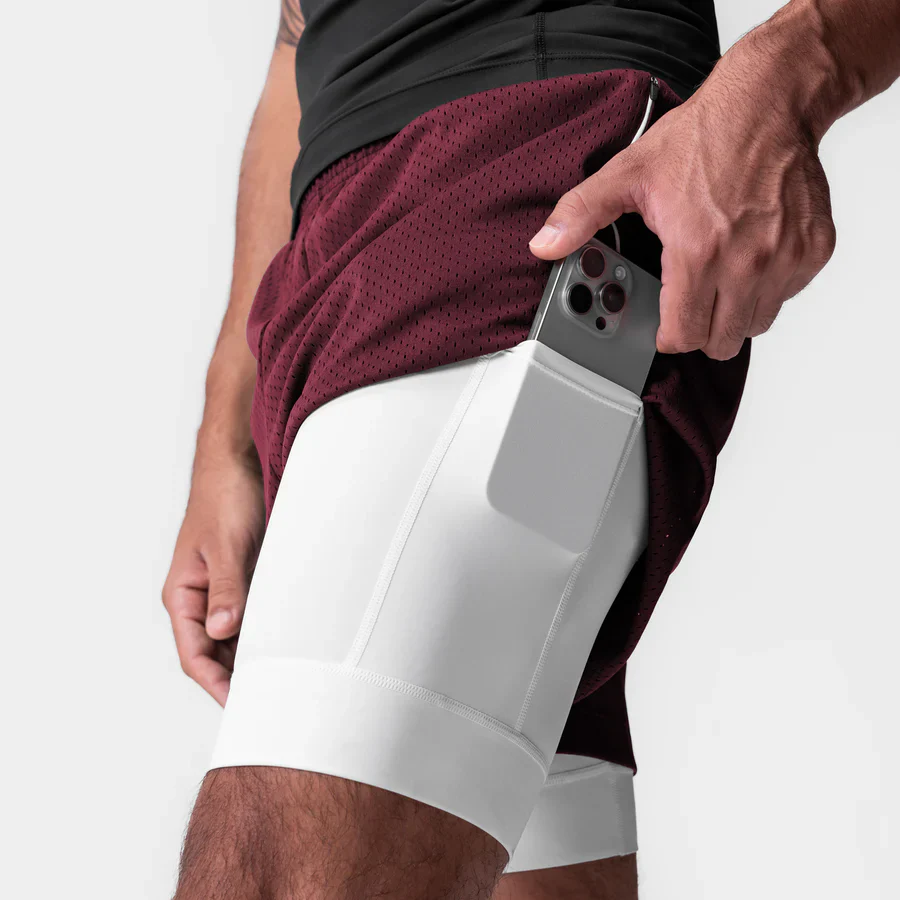 ASRV Ion-Mesh 5" Liner Shorts - Crimson - Image 3