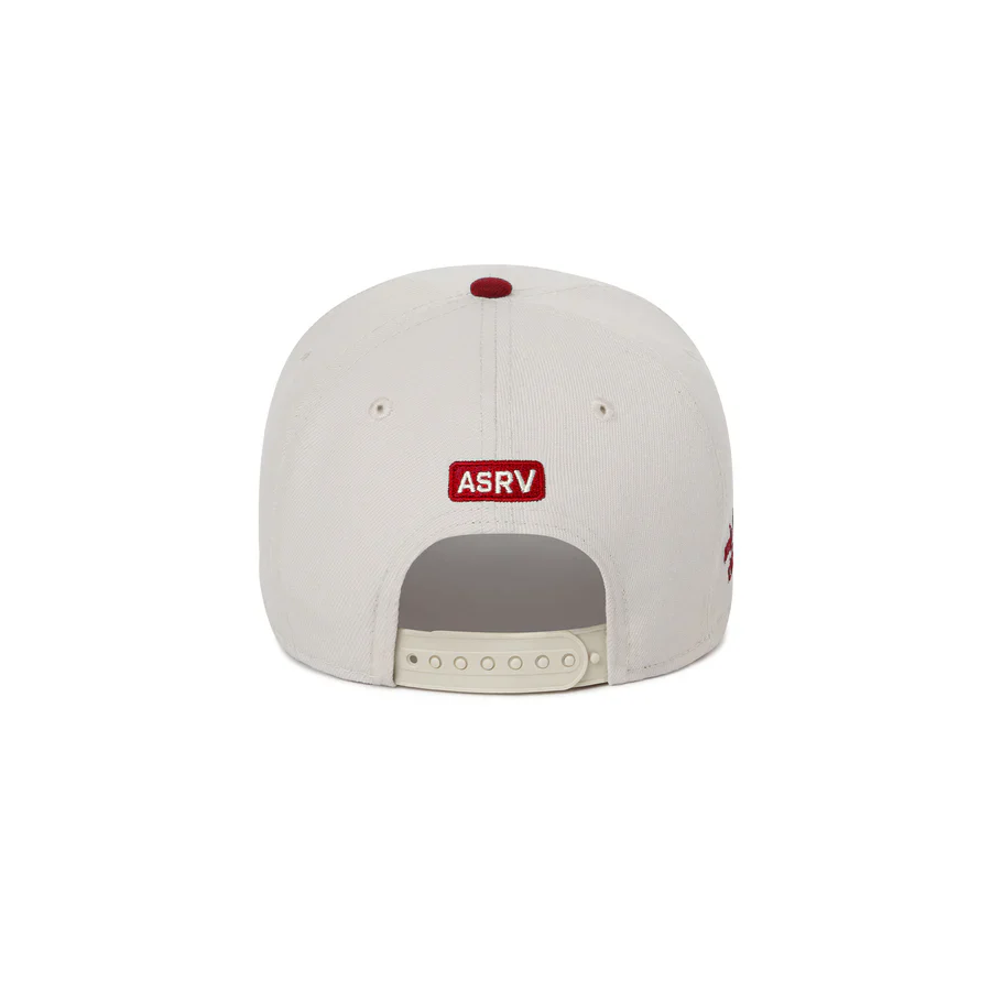 ASRV New Era® 9Forty A-Frame 2 Tone Hat - Stone/Crimson - Image 3