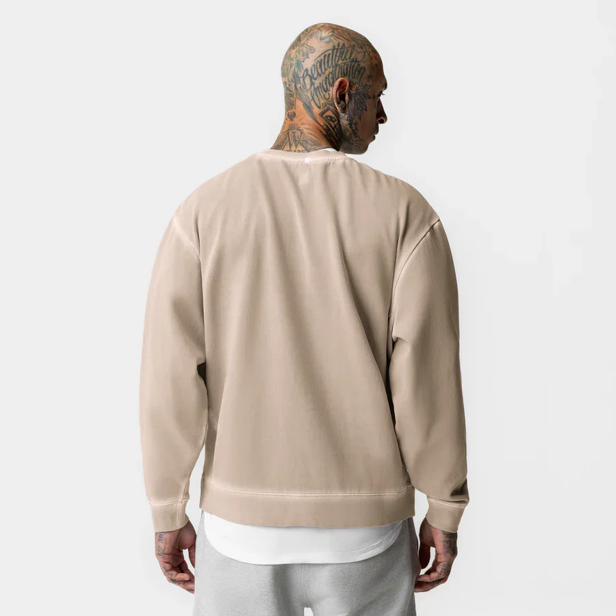 ASRV Tech Essential Distressed Crewneck - Chai - Image 2