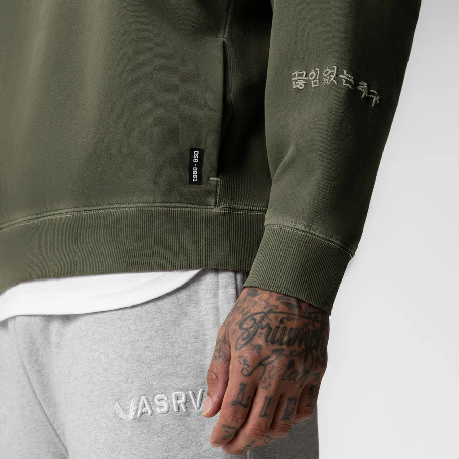 ASRV Tech Essential Distressed Crewneck - Olive - Image 4