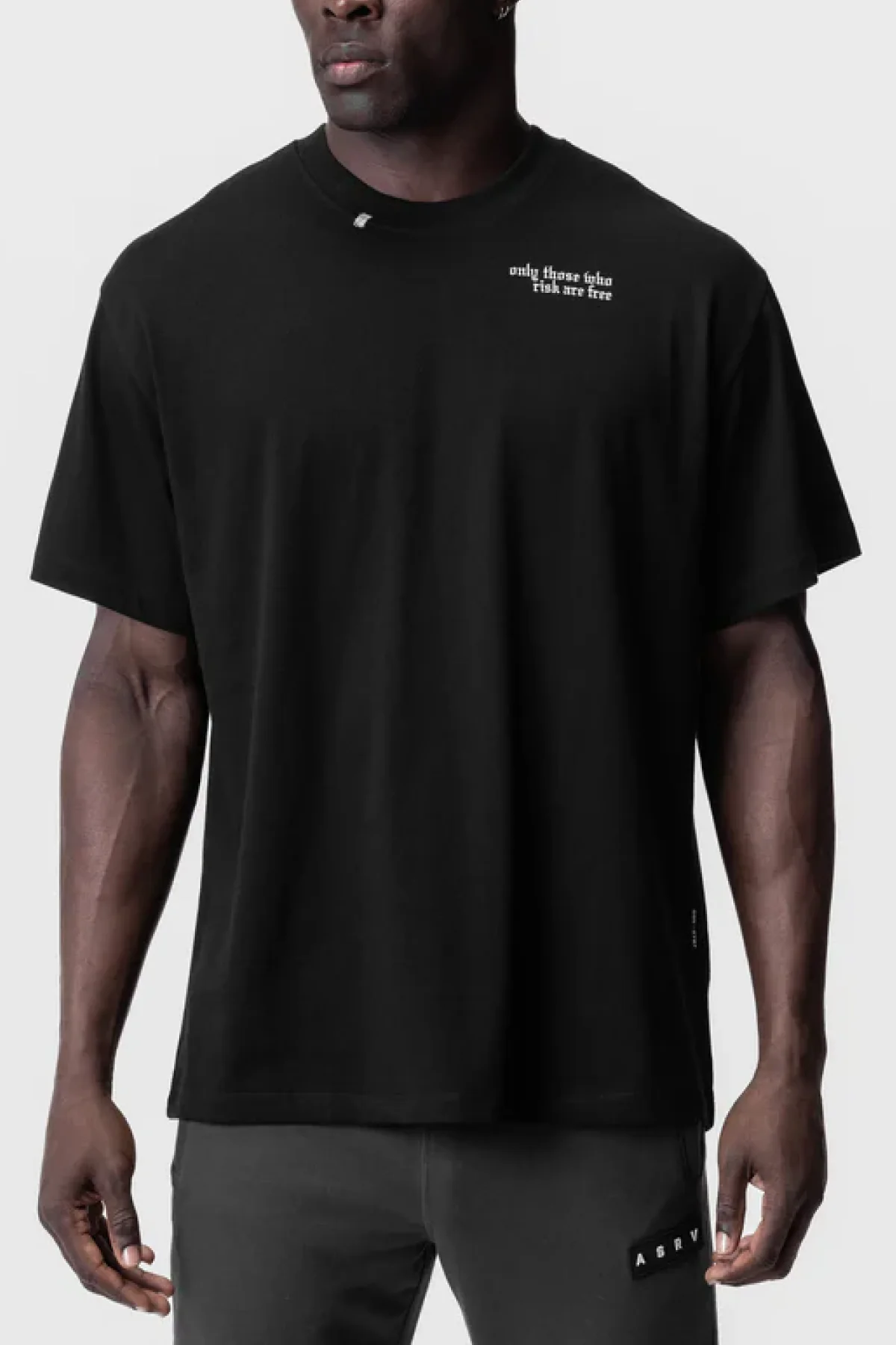 ASRV Tech Essential™ Relaxed Tee - Black "Brush Wings/Asrv - Image 2