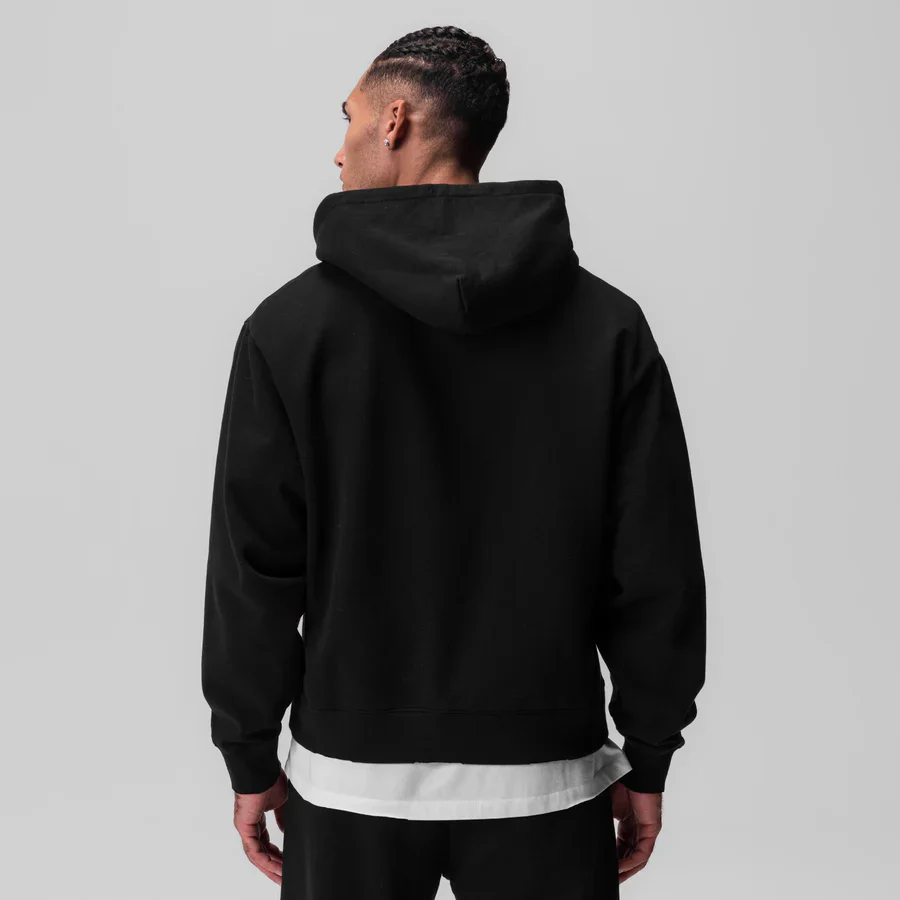 ASRV Tech Essential™ Distressed Full Zip Hoodie - Black - Image 3