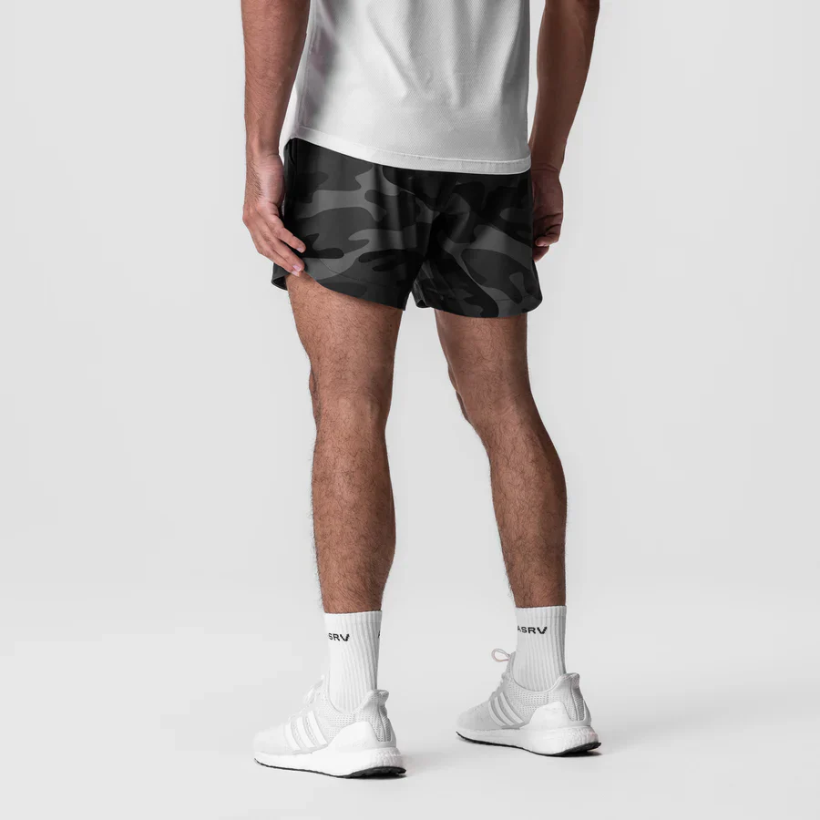 ASRV TETRA-LITEĀ® 5" Lineless Wings Shorts - Black/Camo - Image 2