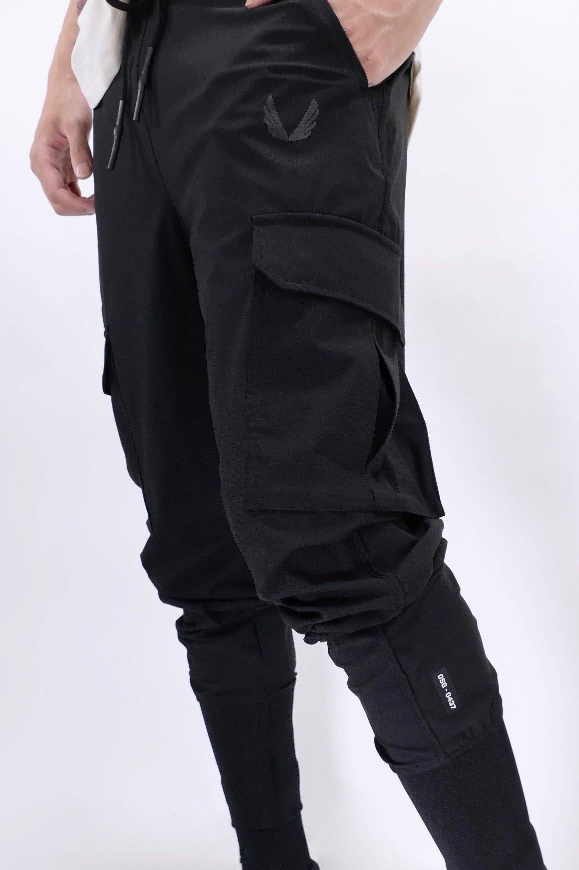 ASRV Tetra-LiteĀ® Cargo High Rib Joggers - Black - Image 5