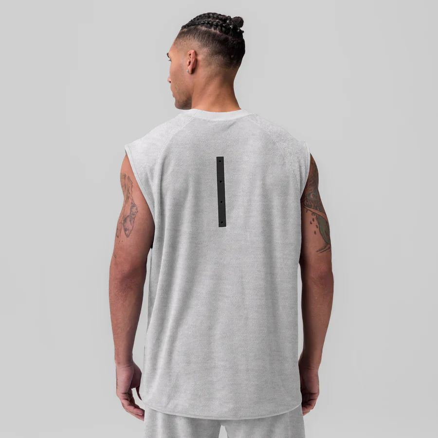 ASRV Towel Terry Cutoff Tank - Heather Grey - Image 2