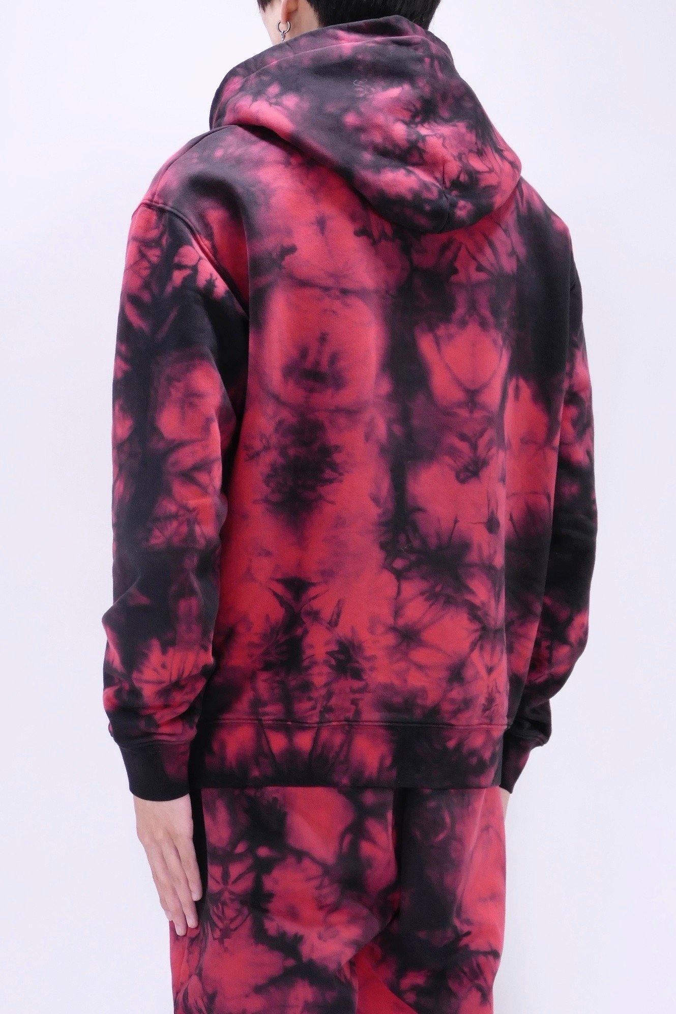 Astrid Andersen Tie Dye Logo Flower Hoodie - Red - Image 4