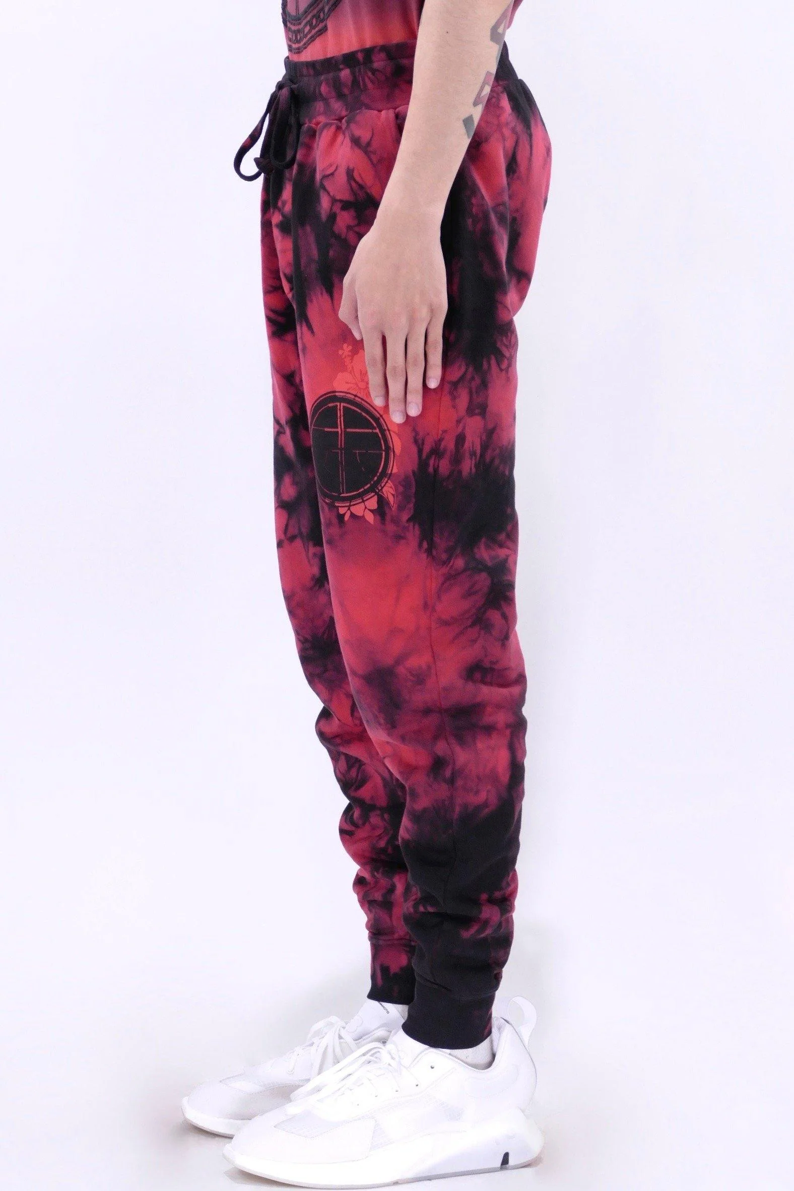 Astrid Andersen Tie Dye Joggers - Red - Image 3