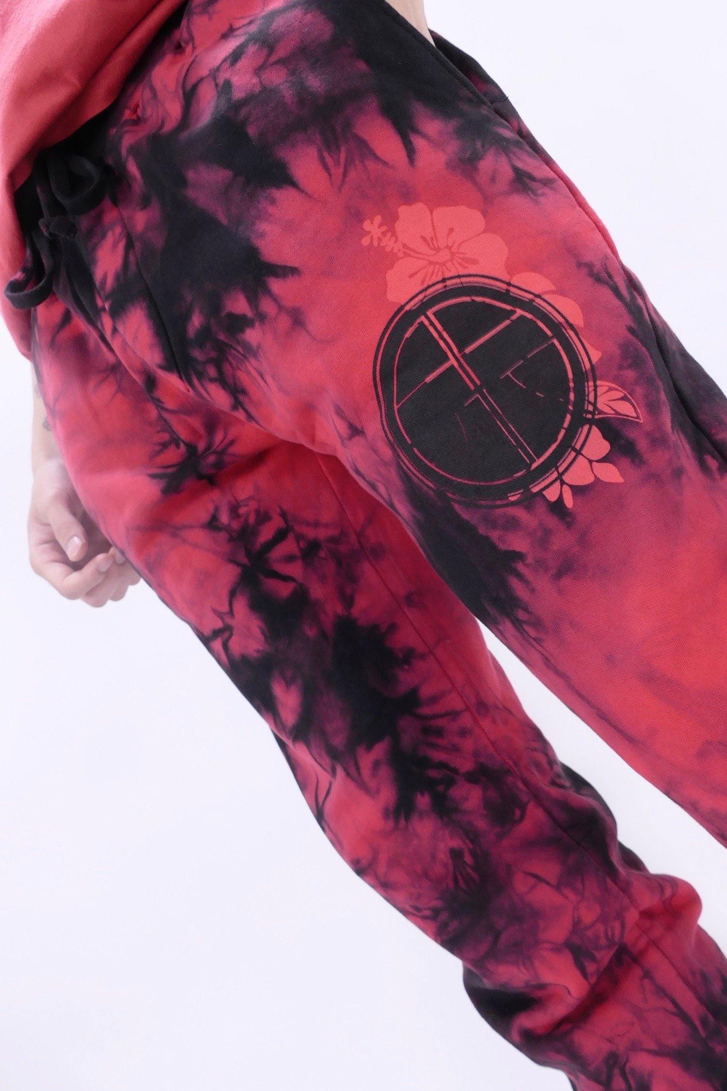 Astrid Andersen Tie Dye Joggers - Red - Image 5