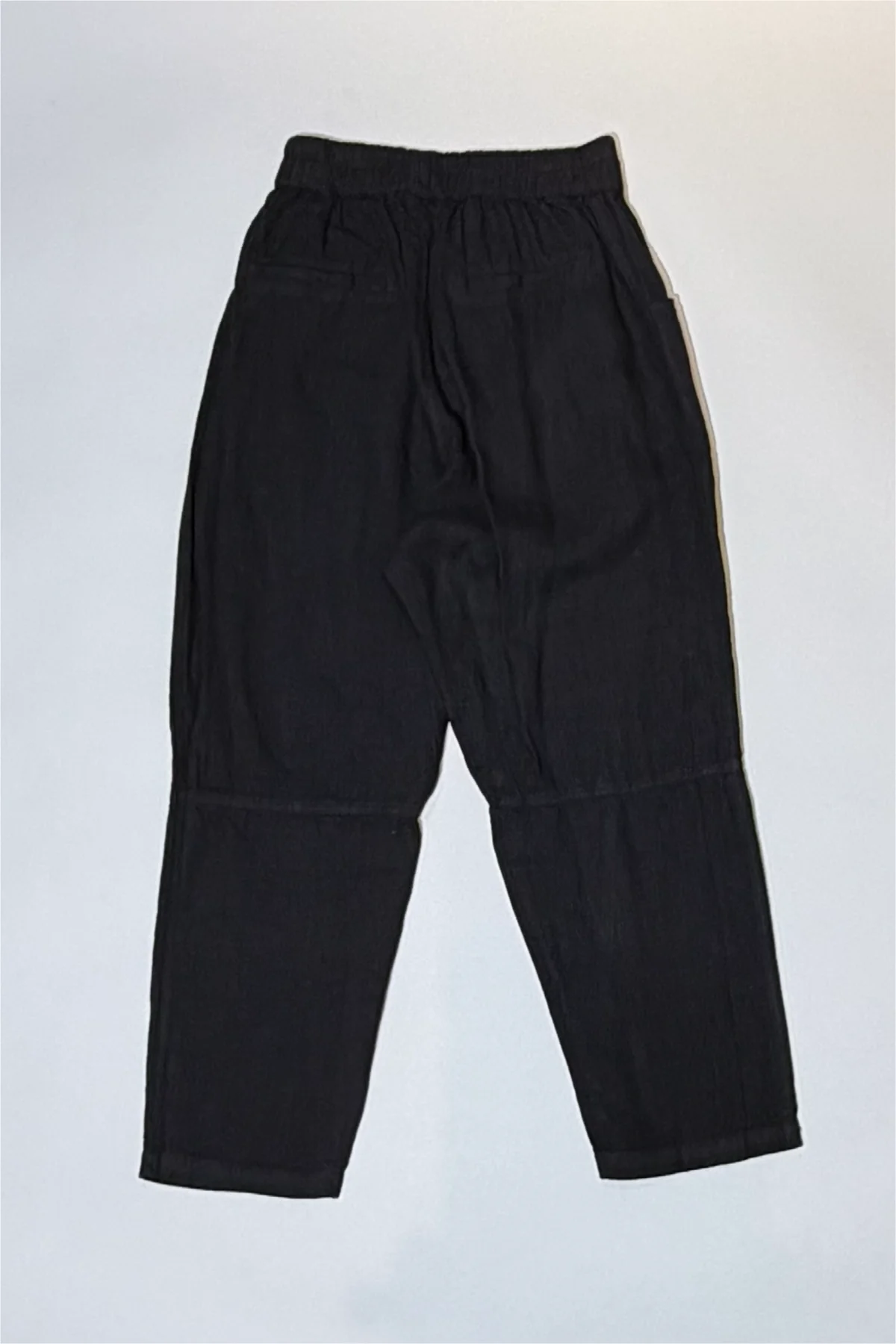 Athoa Linen Cropped Pants - Black - Image 2