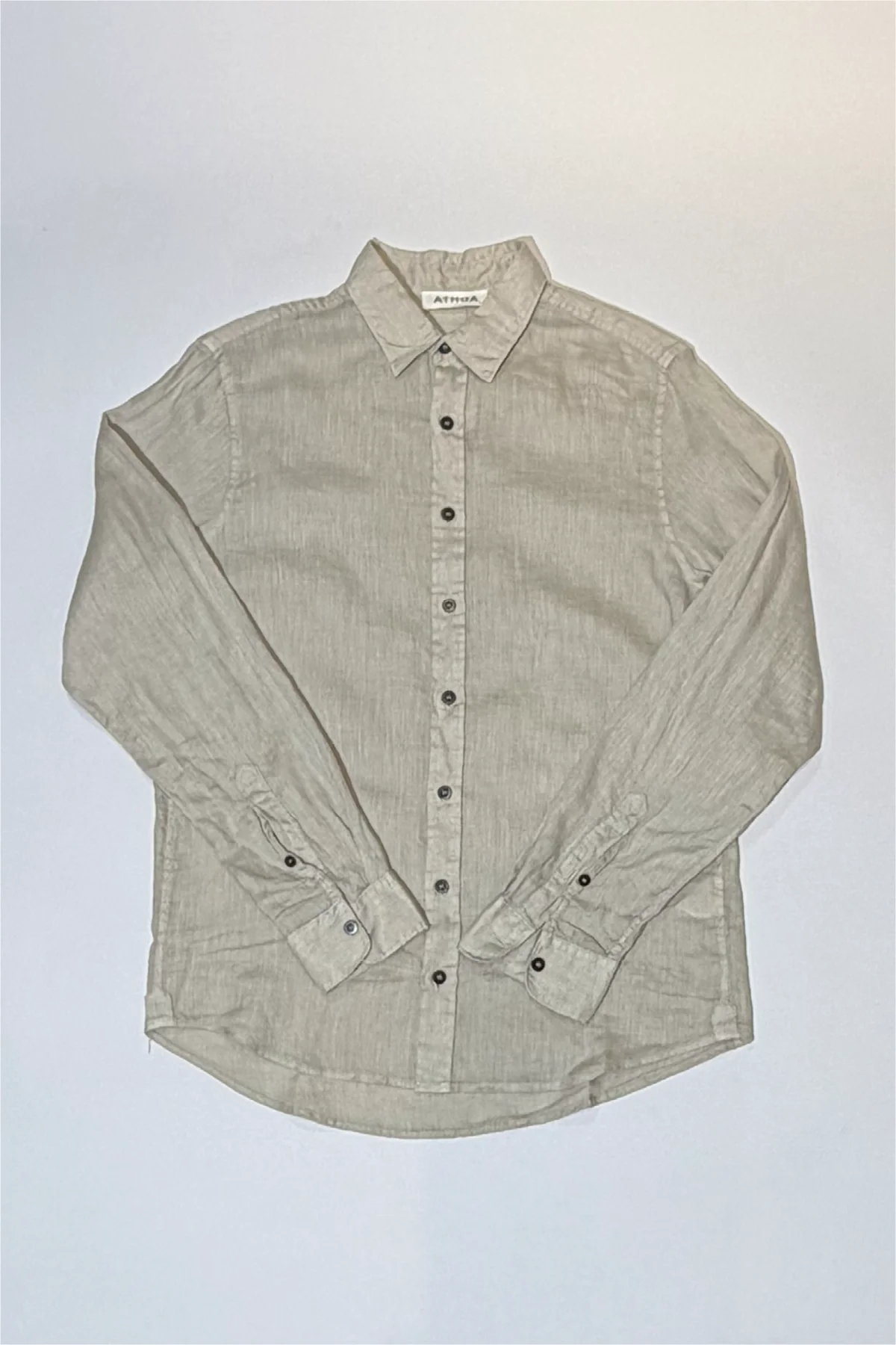 Athoa Linen LS Classic Shirt - Beige