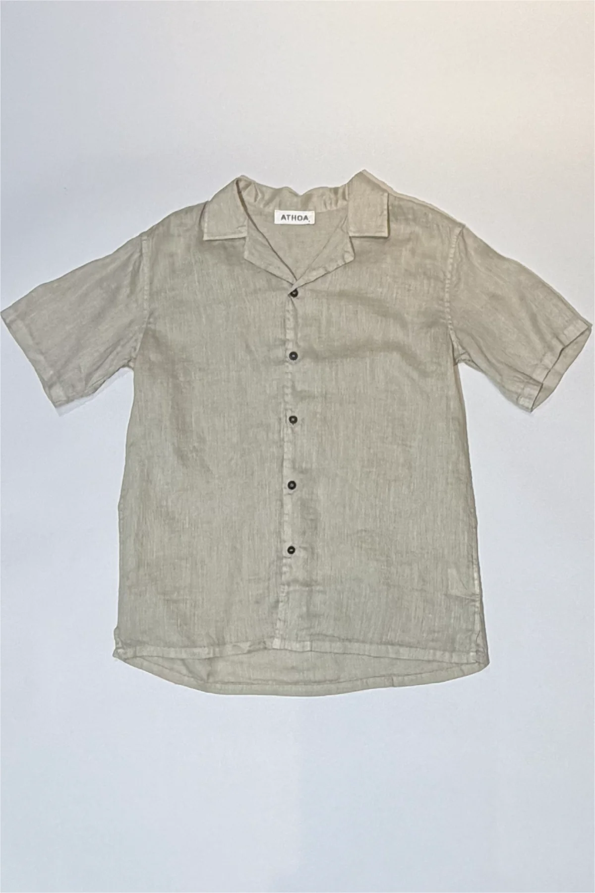 Athoa Linen SS Casual Shirt - Beige