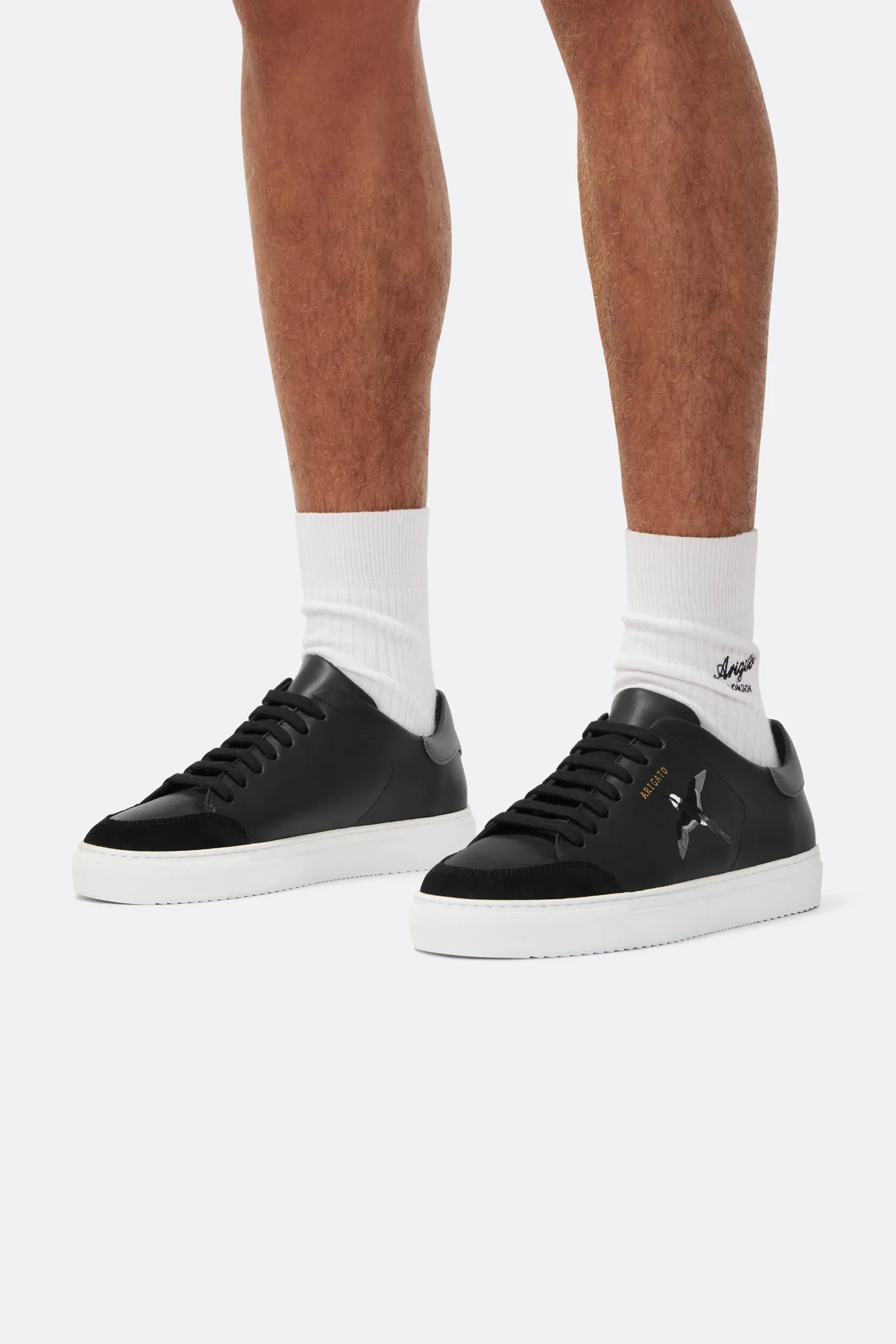 Axel Arigato Clean 90 Bee Bird Sneakers - Black/Dark Grey - Image 6