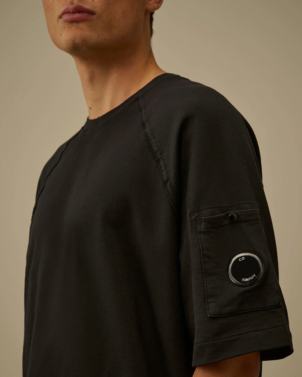 C.P. Company 034A Sweatshirt Tee - Black - Image 3