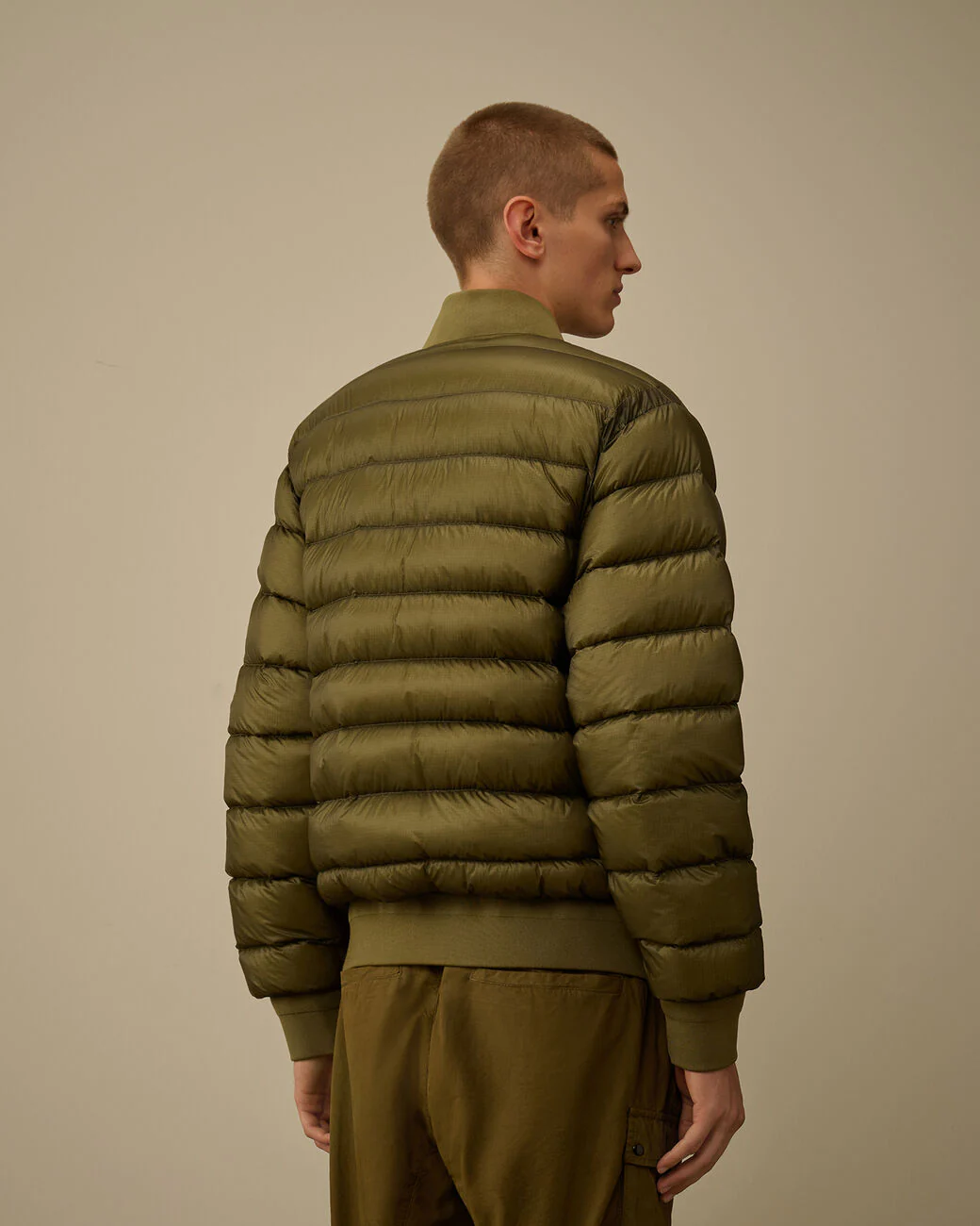 C.P. Company Mens Down Bomber 001A DD-Shell - Green - Image 2