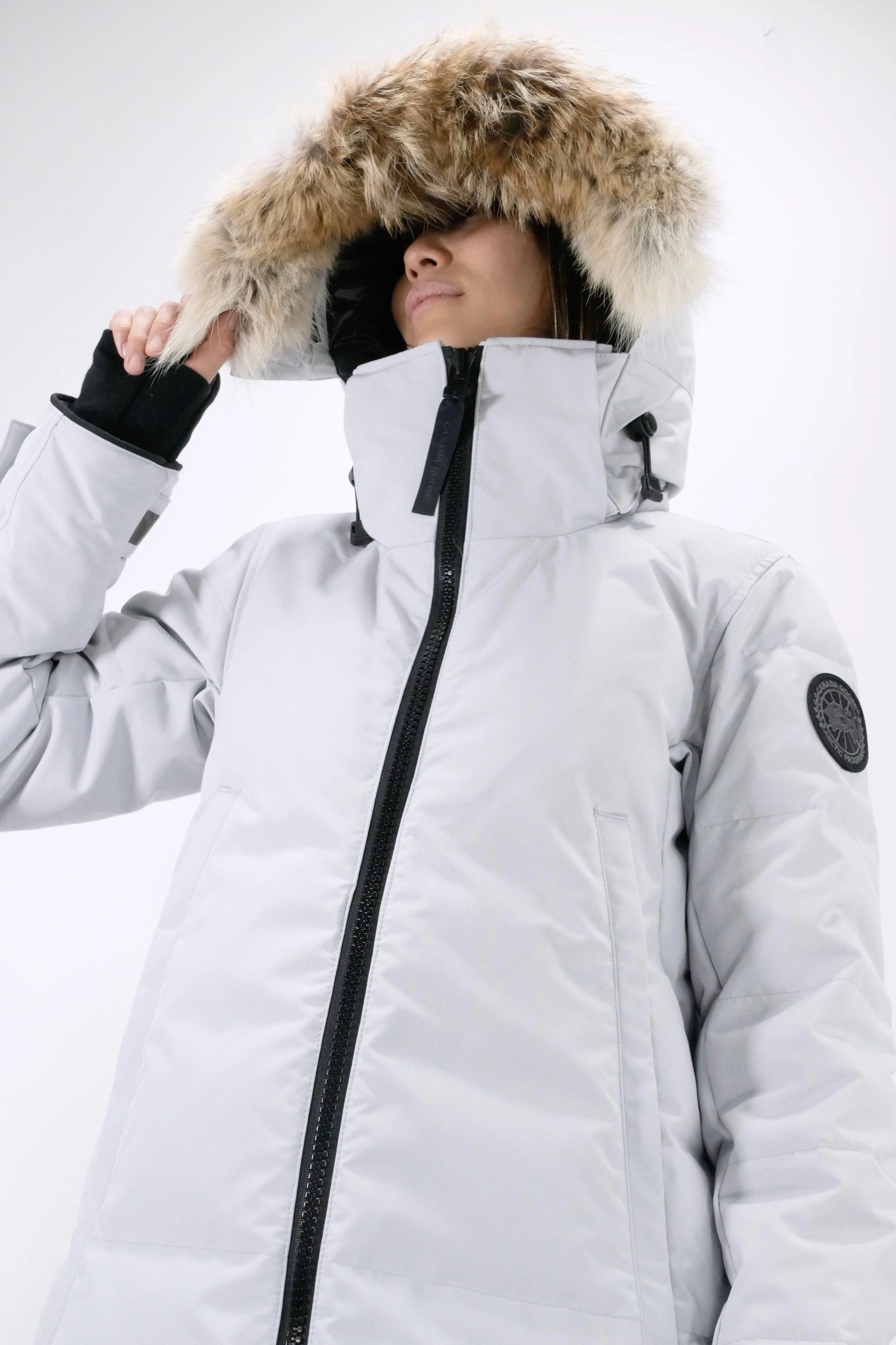 Canada Goose Womens Down *Parka Kenton Black Label - Silverbirch - Image 5