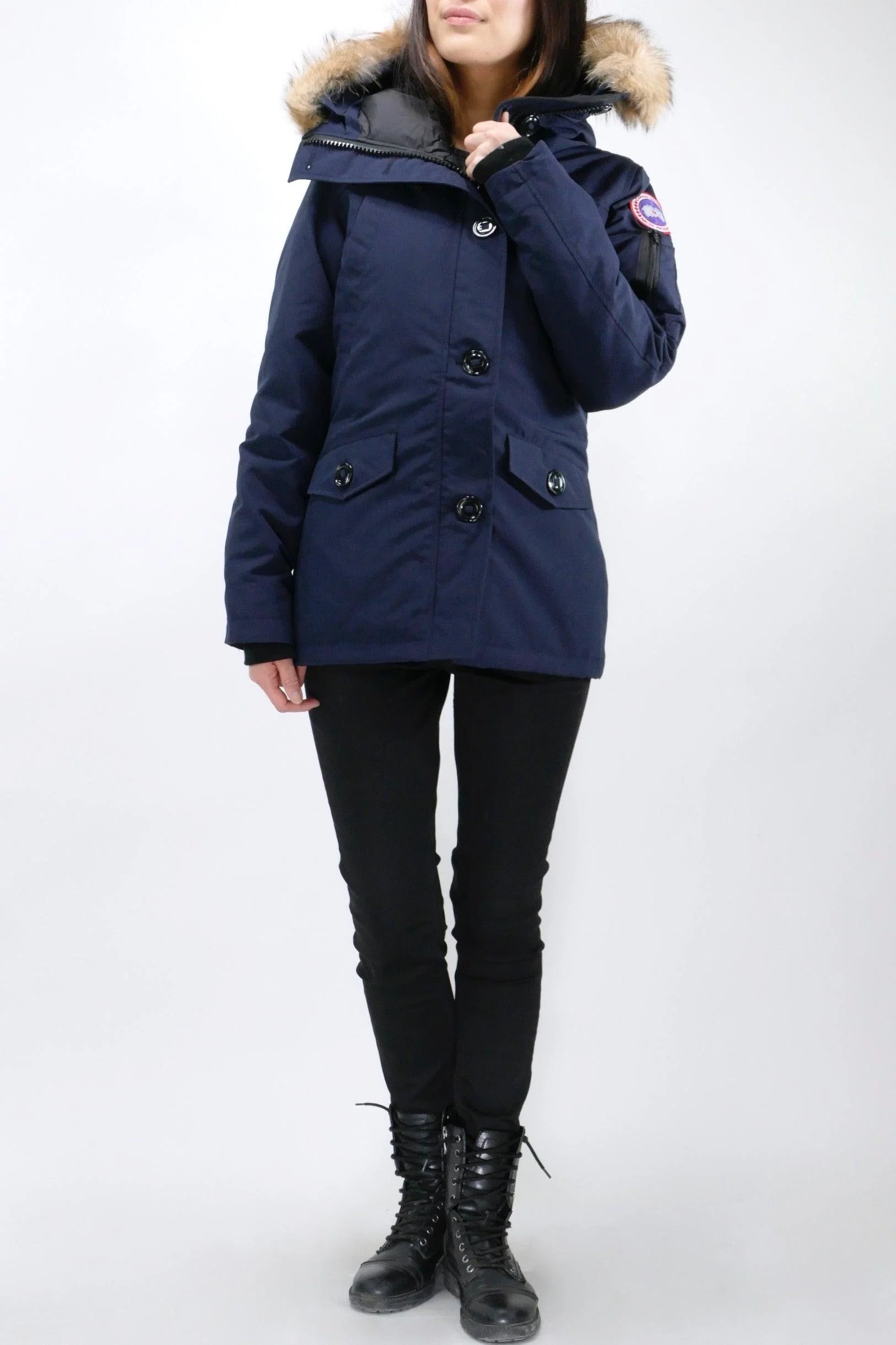 Canada Goose Womens Down *Parka Montebello - Atlantic Navy - Image 2