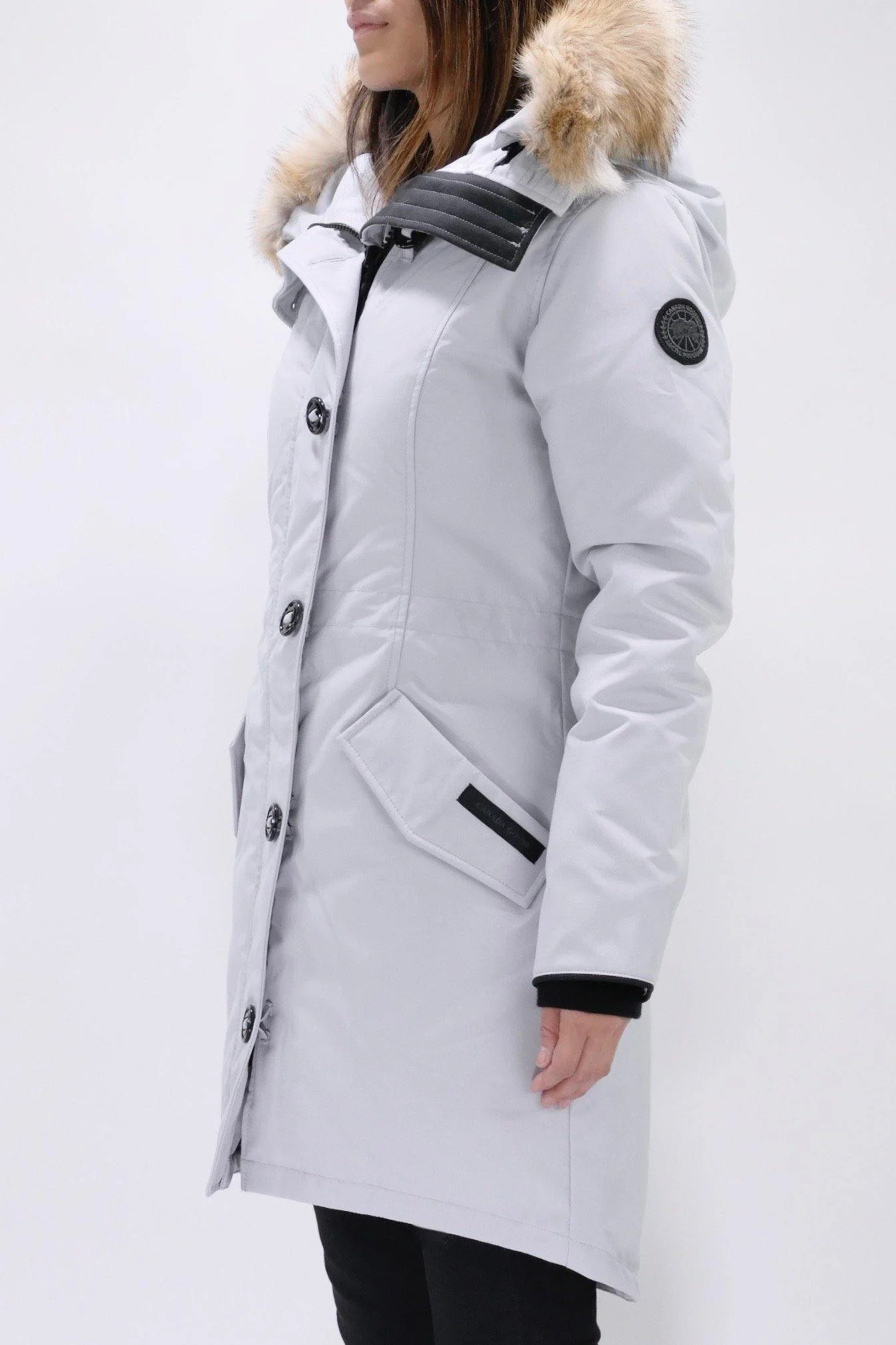 Canada Goose Womens Down *Parka Rossclair Black Label - Silverbirch - Image 3