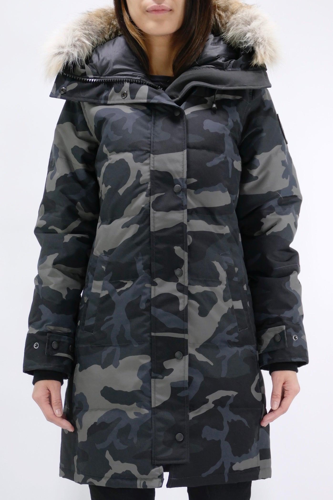 Canada Goose Womens Down *Parka Shelburne Black Label - Black Classic Camo