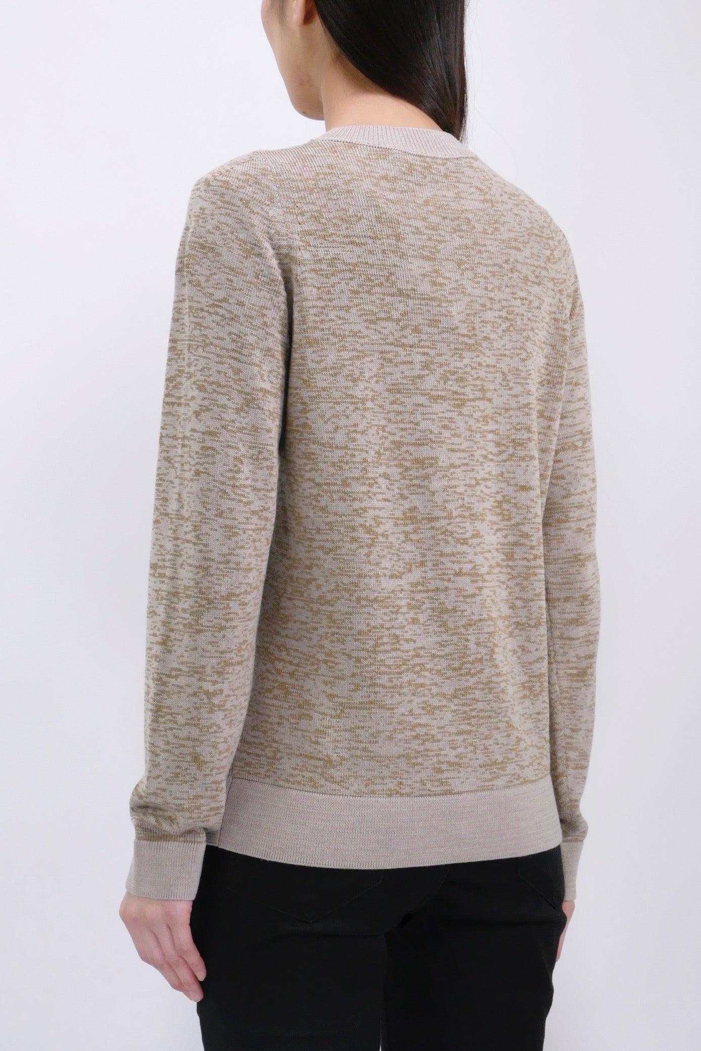 Canada Goose Womens Knit Crewneck Saturna Wordmark Reflective - Tan/Gold - Image 3