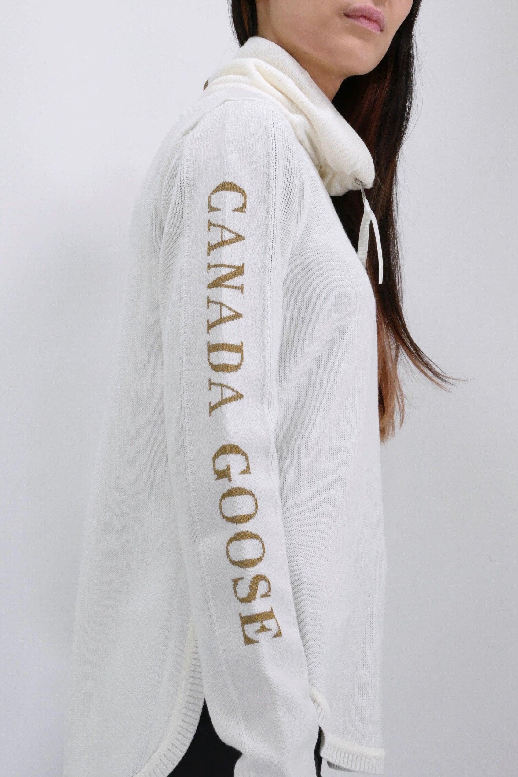 Canada Goose Womens Knit 1/4 Zip Fairhaven - Cotton Grass - Image 5