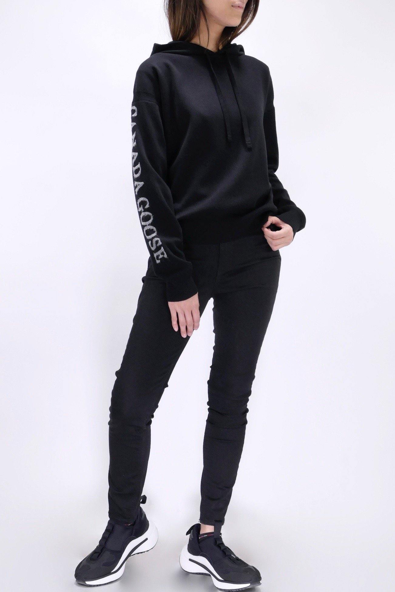 Canada Goose Womens Knit Hoody Belleville - Black - Image 2