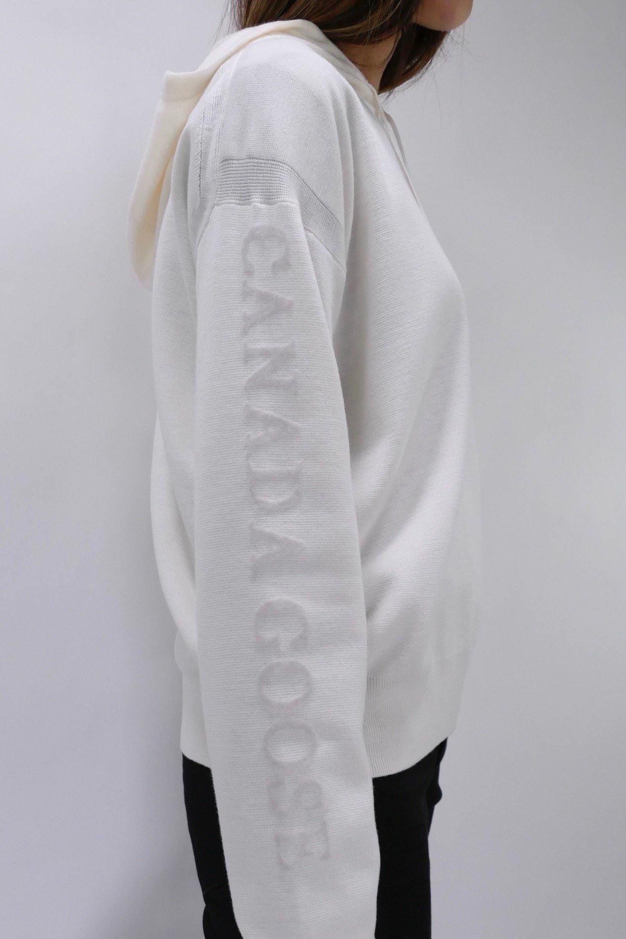 Canada Goose Womens Knit Hoody Belleville - Cotton Grass - Image 6