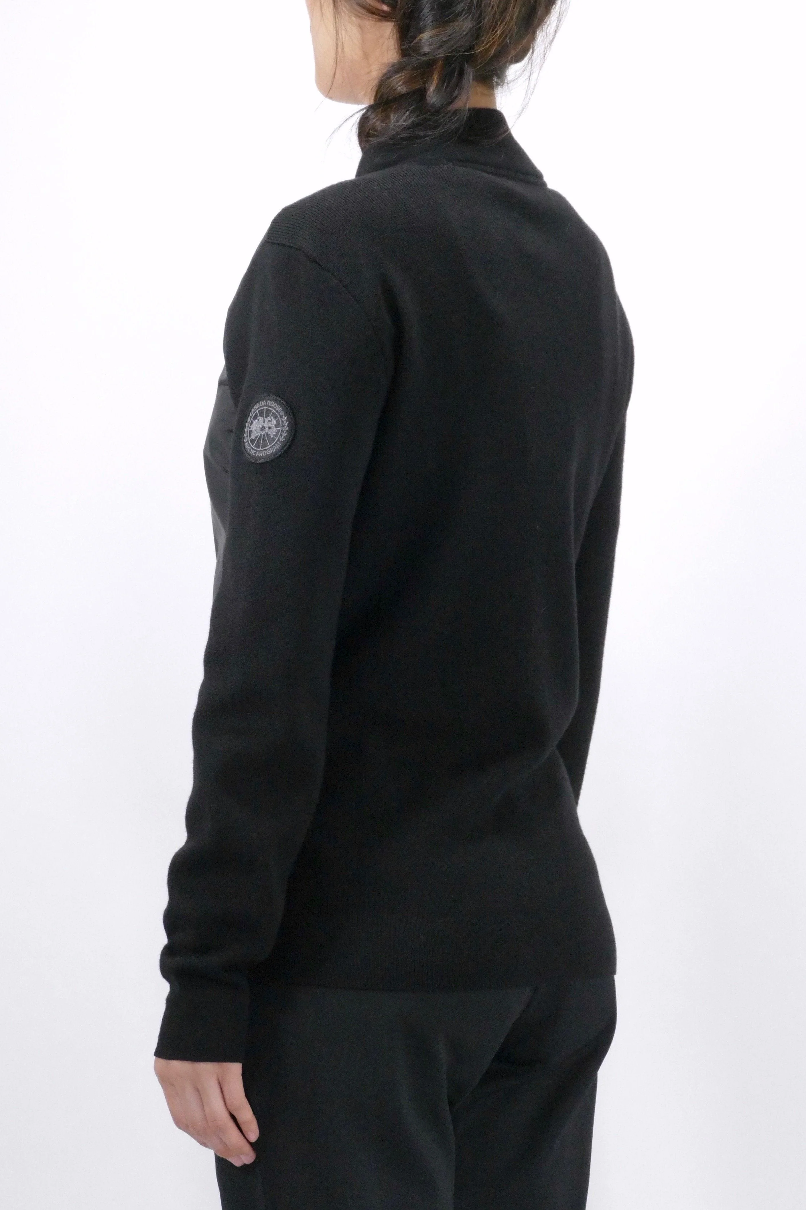 Canada Goose Womens Knit Windbridge Sweater Full Zip Black - Image 4