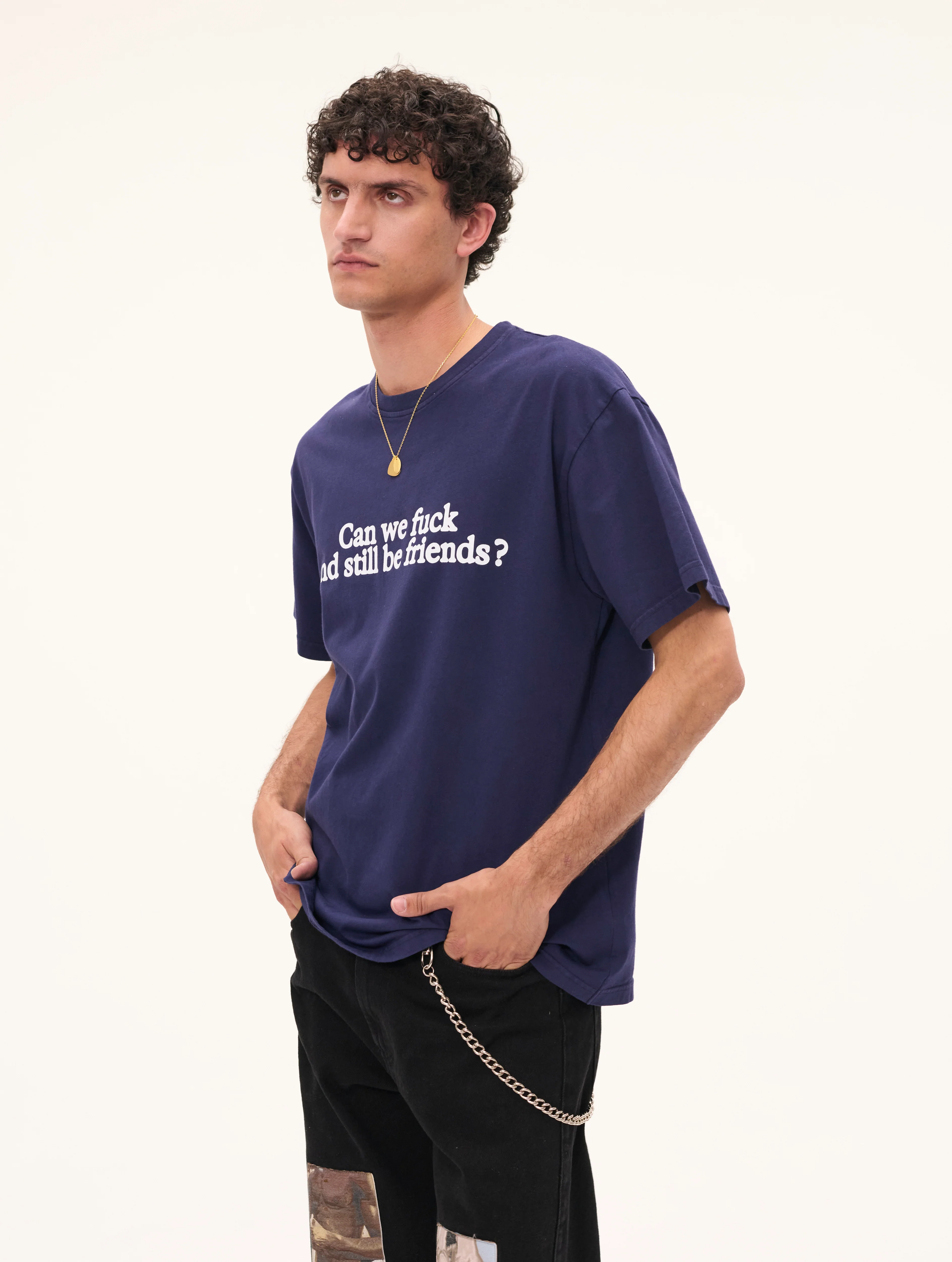 Carne Bollente Benefits with Friends Tee - Navy - Image 2