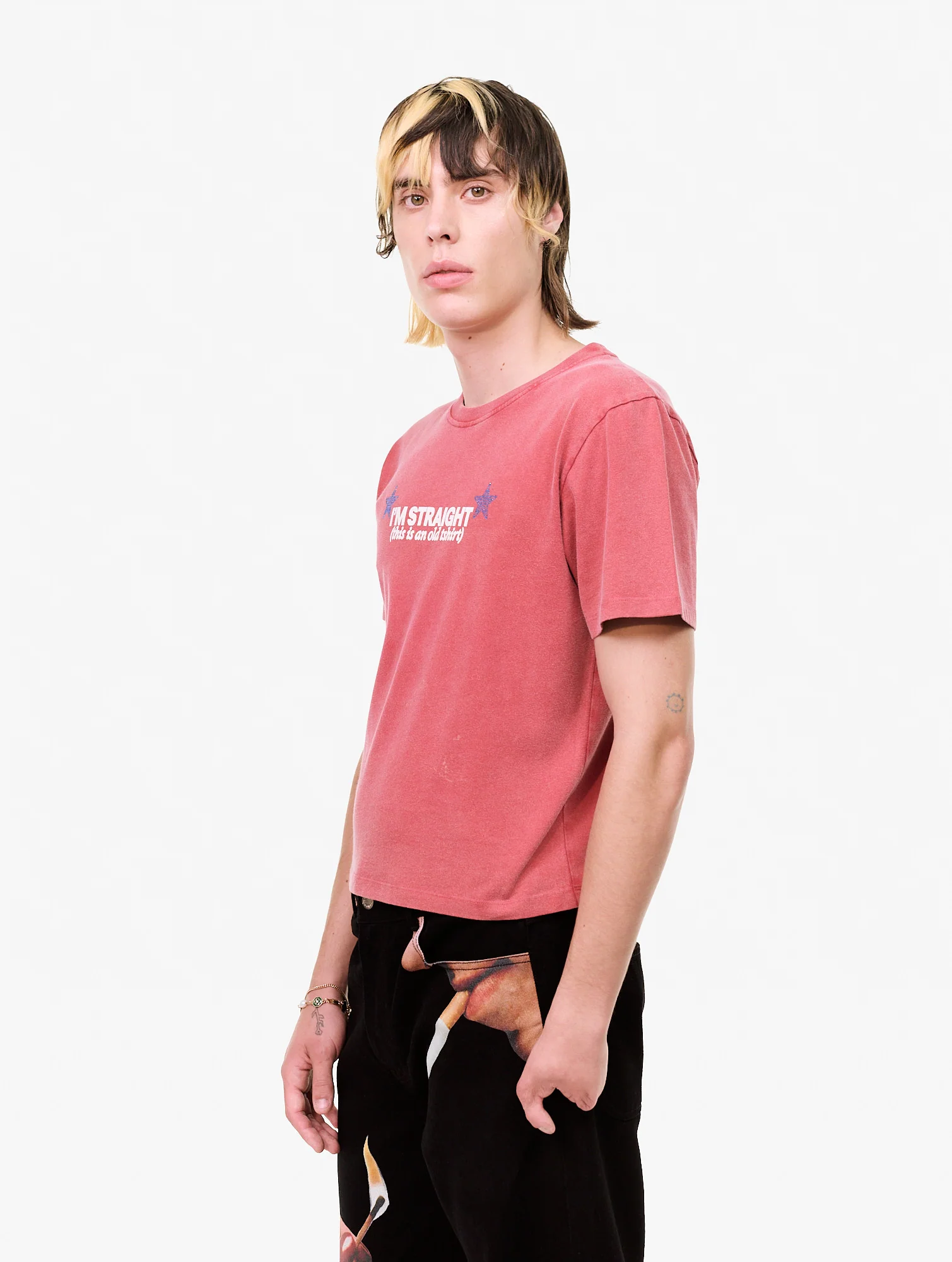 Carne Bollente Straight Up Gay Tee - Red - Image 2