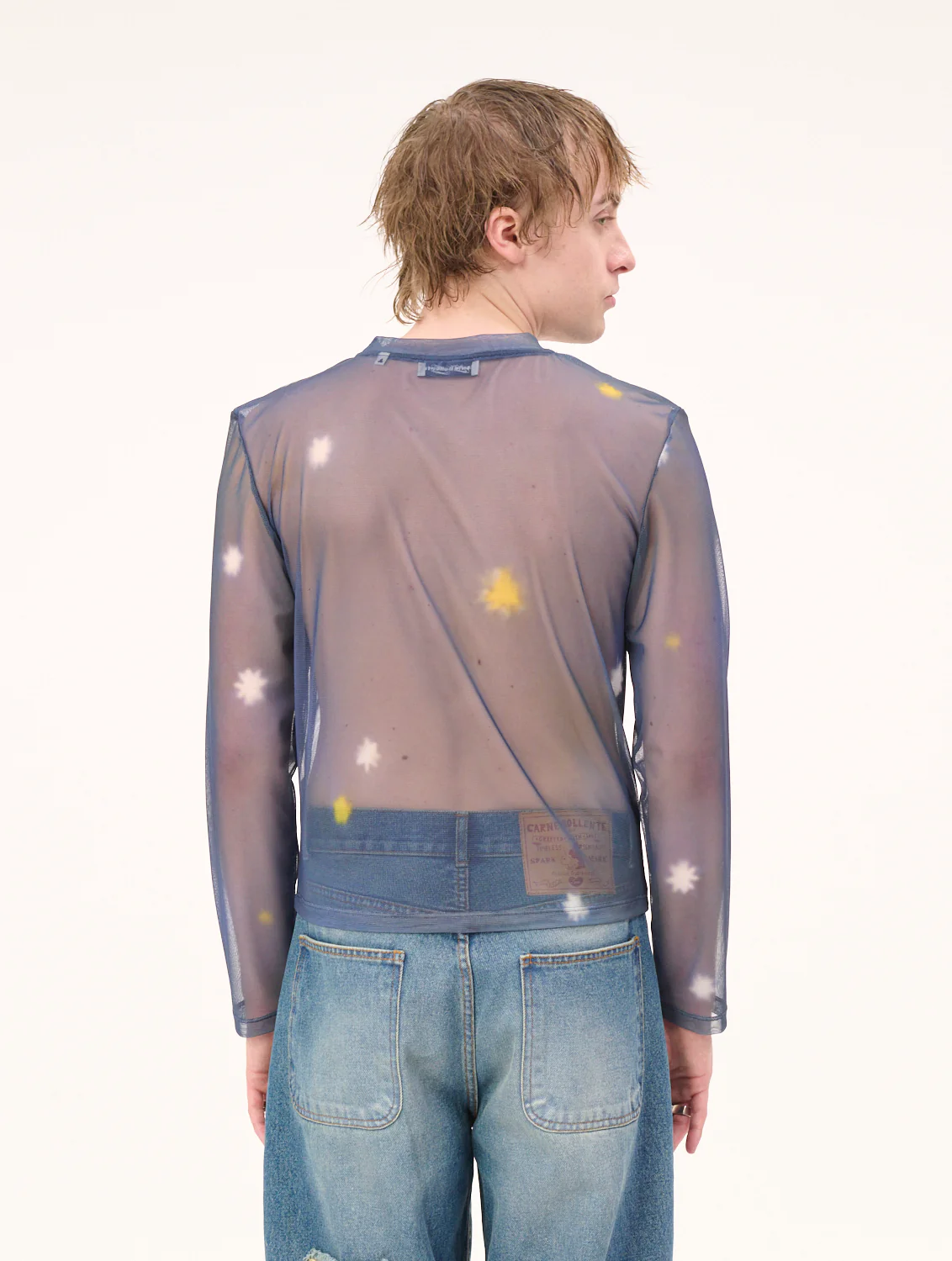 Carne Bollente They Call Her Carmen Mesh Tee - Blue - Image 3
