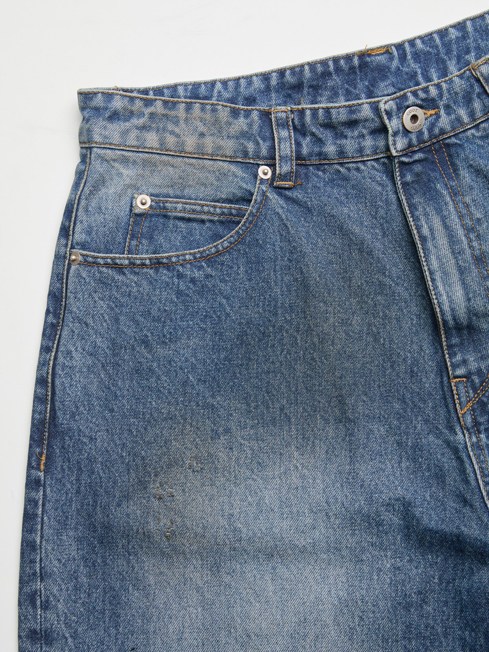 COOR Dusty 5 Pocket Carpenter Jeans - Washed Indigo - Image 5