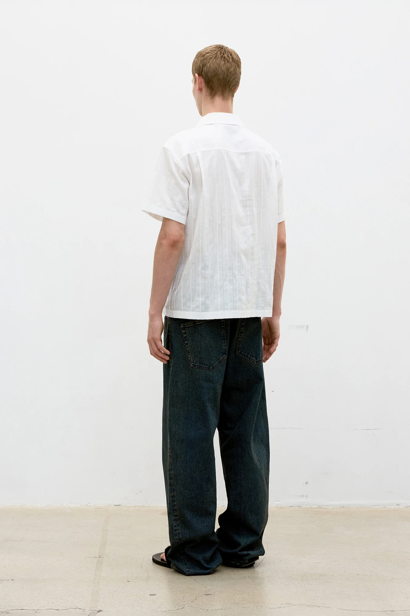 COOR Guayabera Tape Shirt - White - Image 3