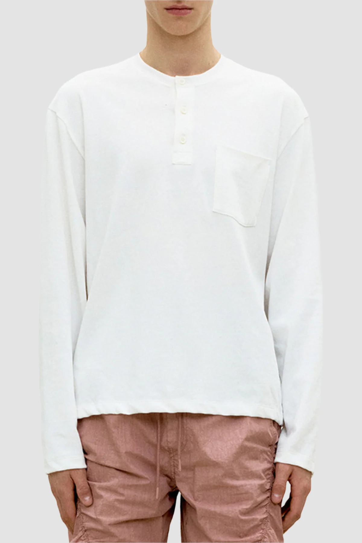 COOR One-Pocket Long Sleeve Tee - White
