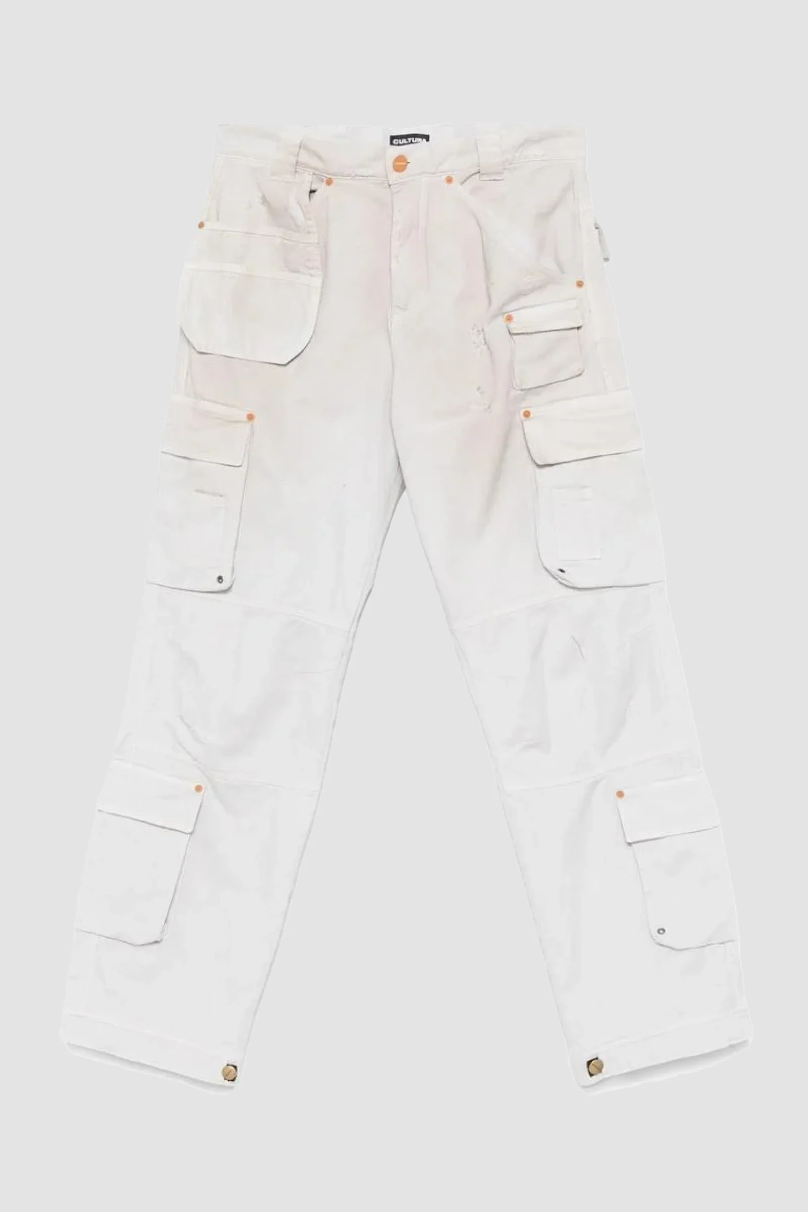 Cultura Cargo Dirty Pants - White