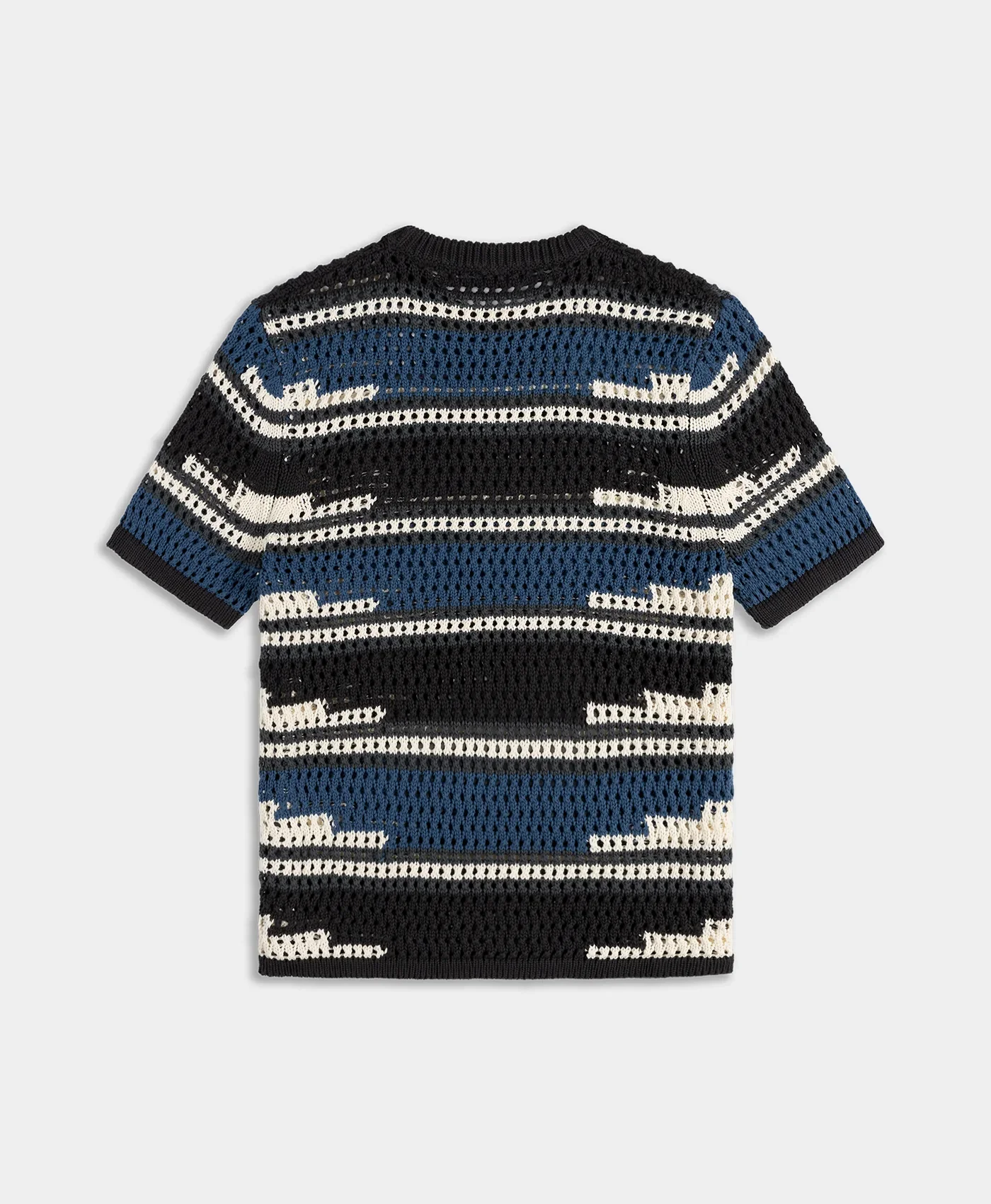 Daily Paper Kente Stripe Knit Tee - Grey - Image 2
