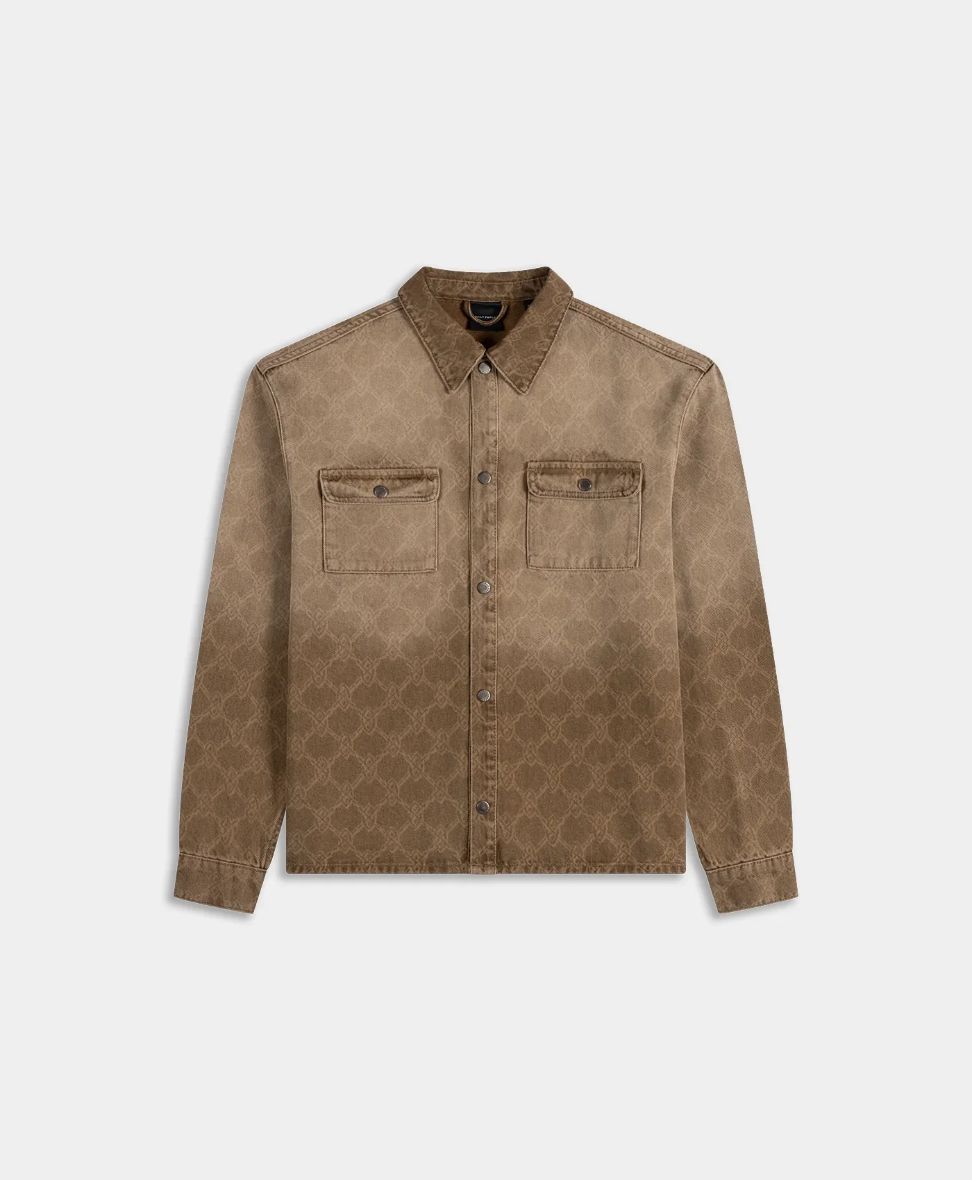 Daily Paper Rahul Faded Shield Denim Shirt - Brown - Image 2