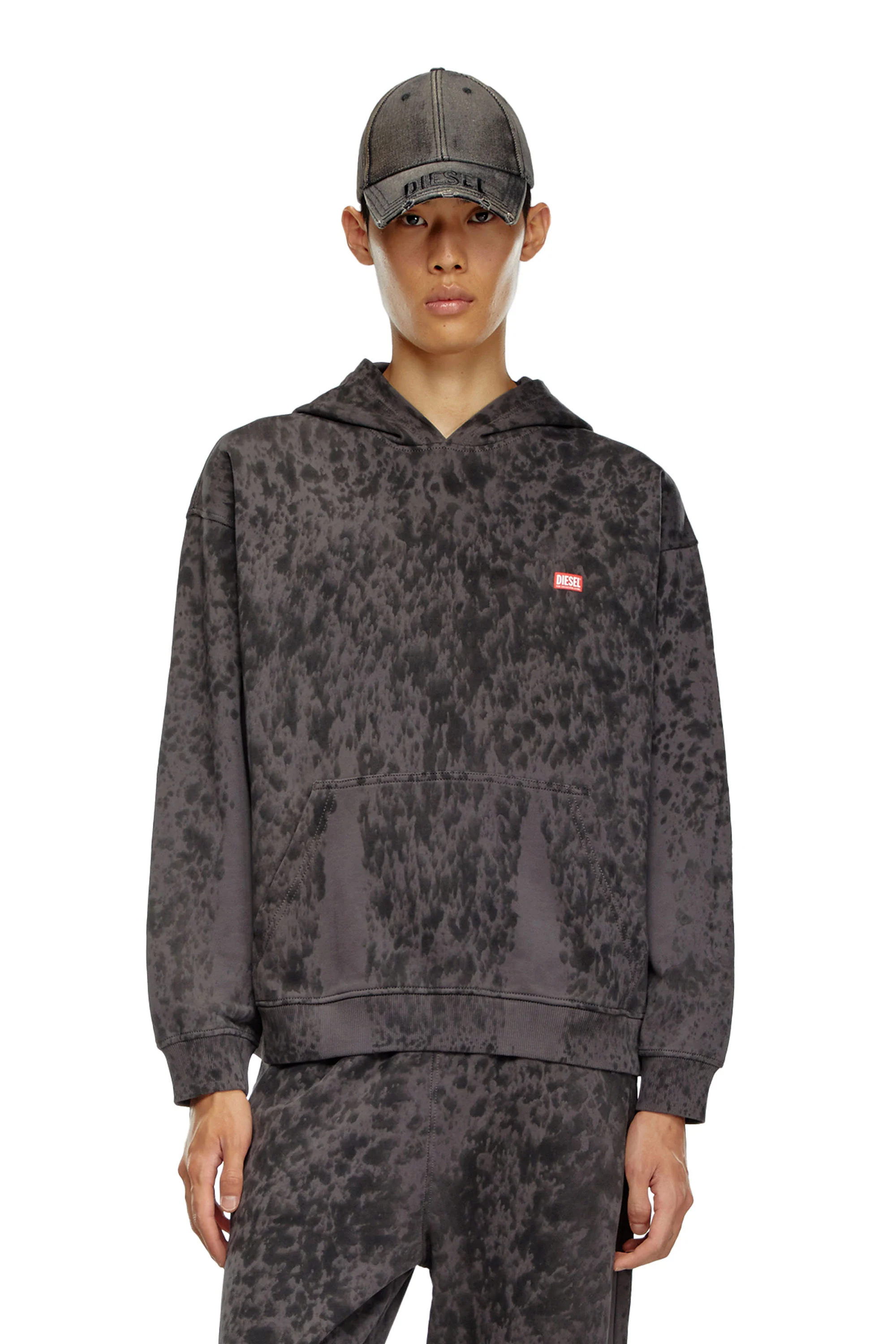 DIESEL S-Boxt-Hood-K1 Hoodie - Grey - Image 3