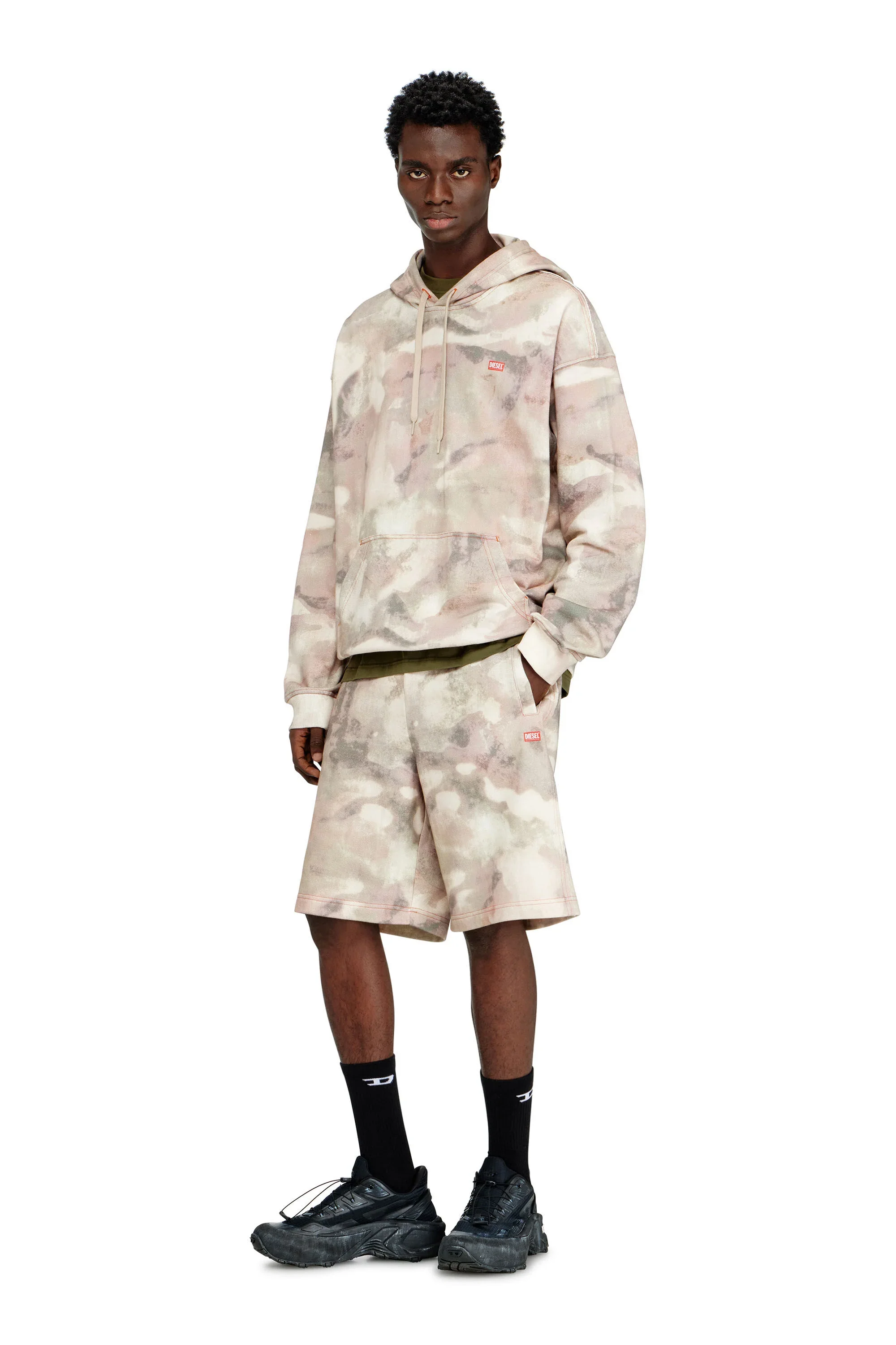 DIESEL S-Boxt-Hood-V1 Hoodie - Beige - Image 3