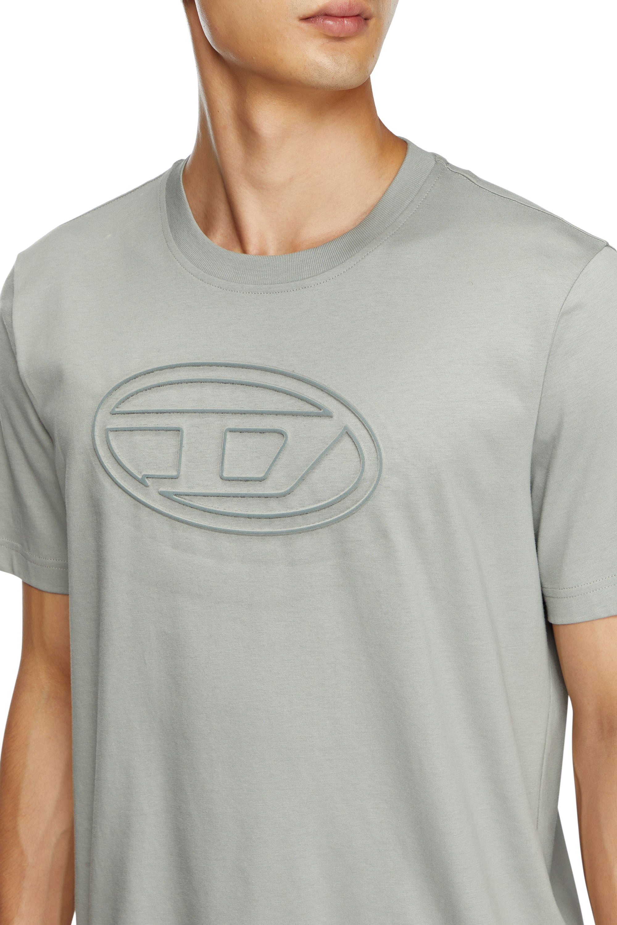 DIESEL T-Adjust-Bigoval Tee - Grey - Image 3