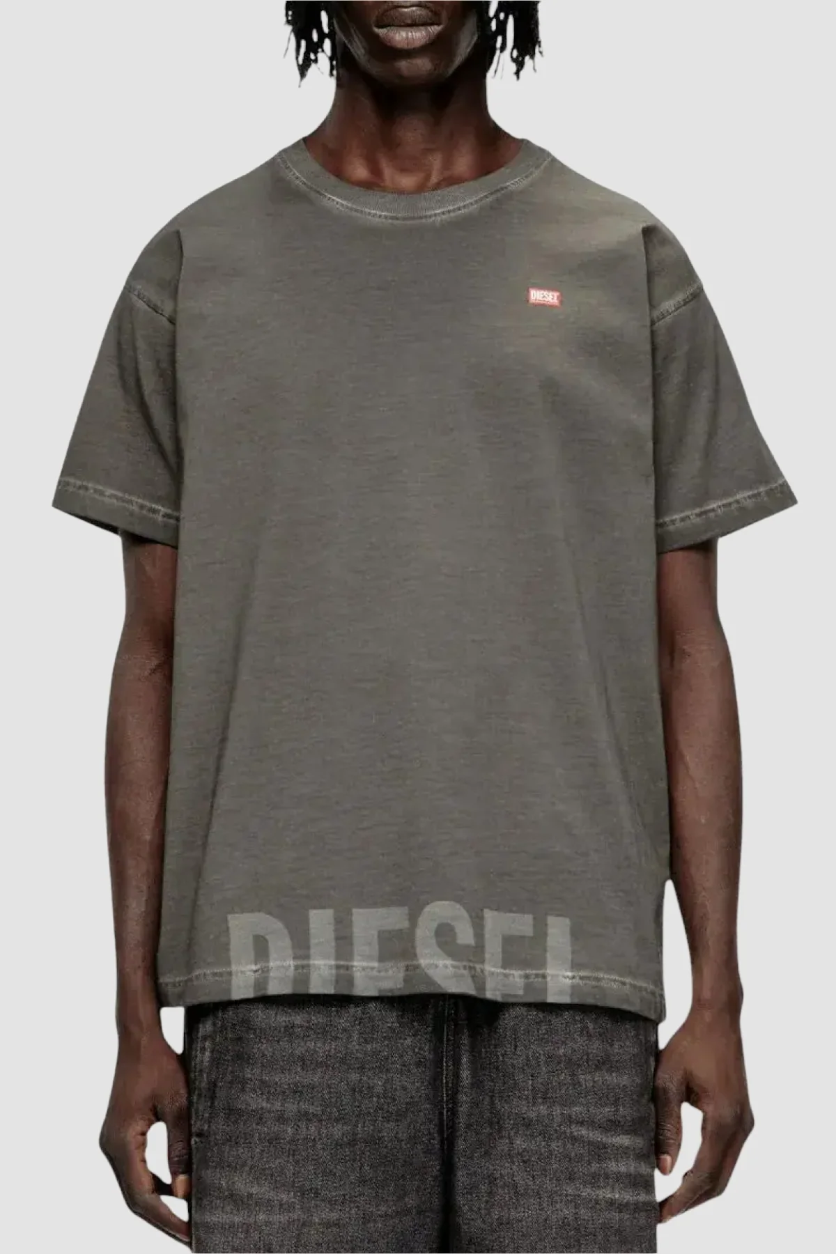 DIESEL T-Norm-T7 Tee - Charcoal