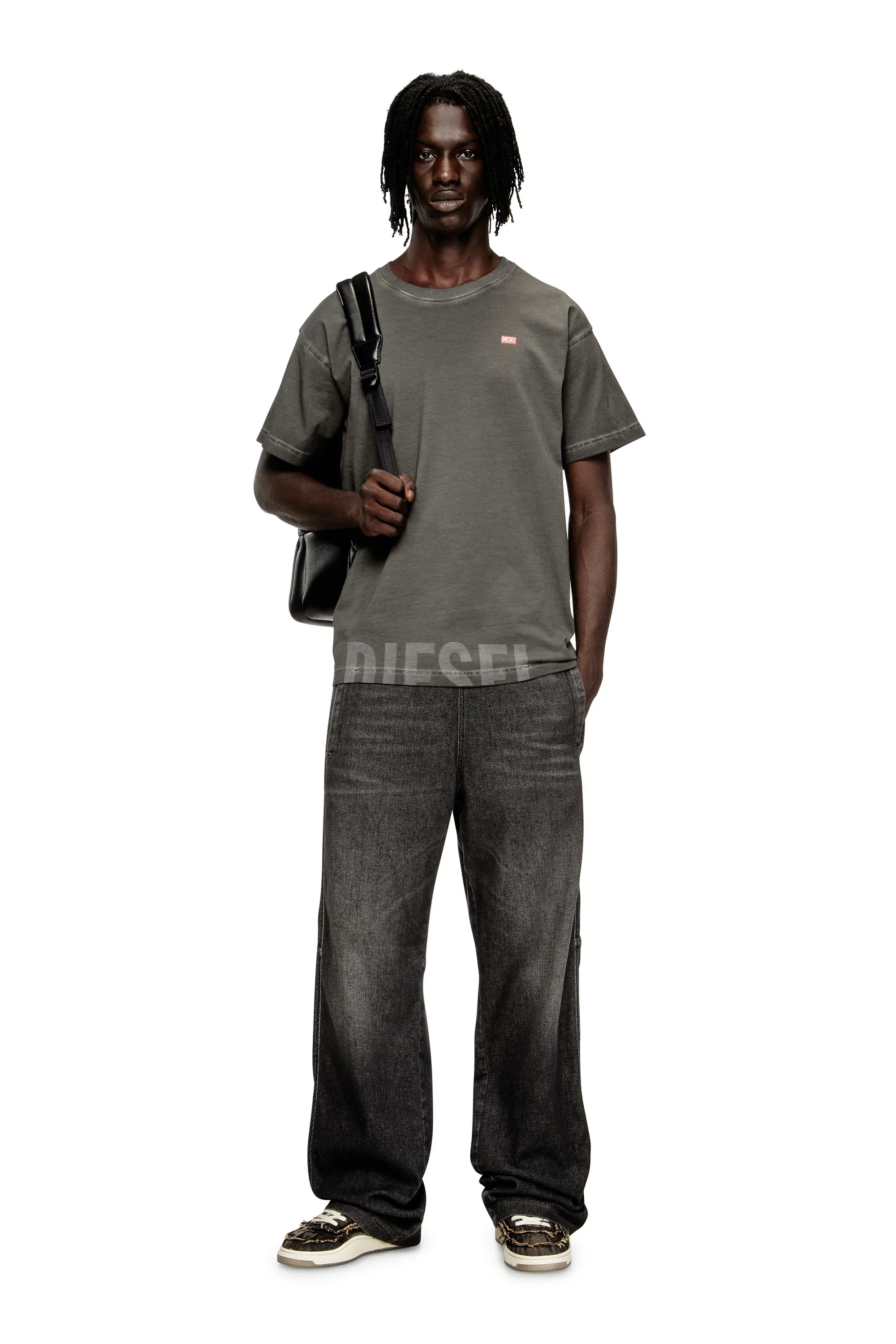 DIESEL T-Norm-T7 Tee - Charcoal - Image 3