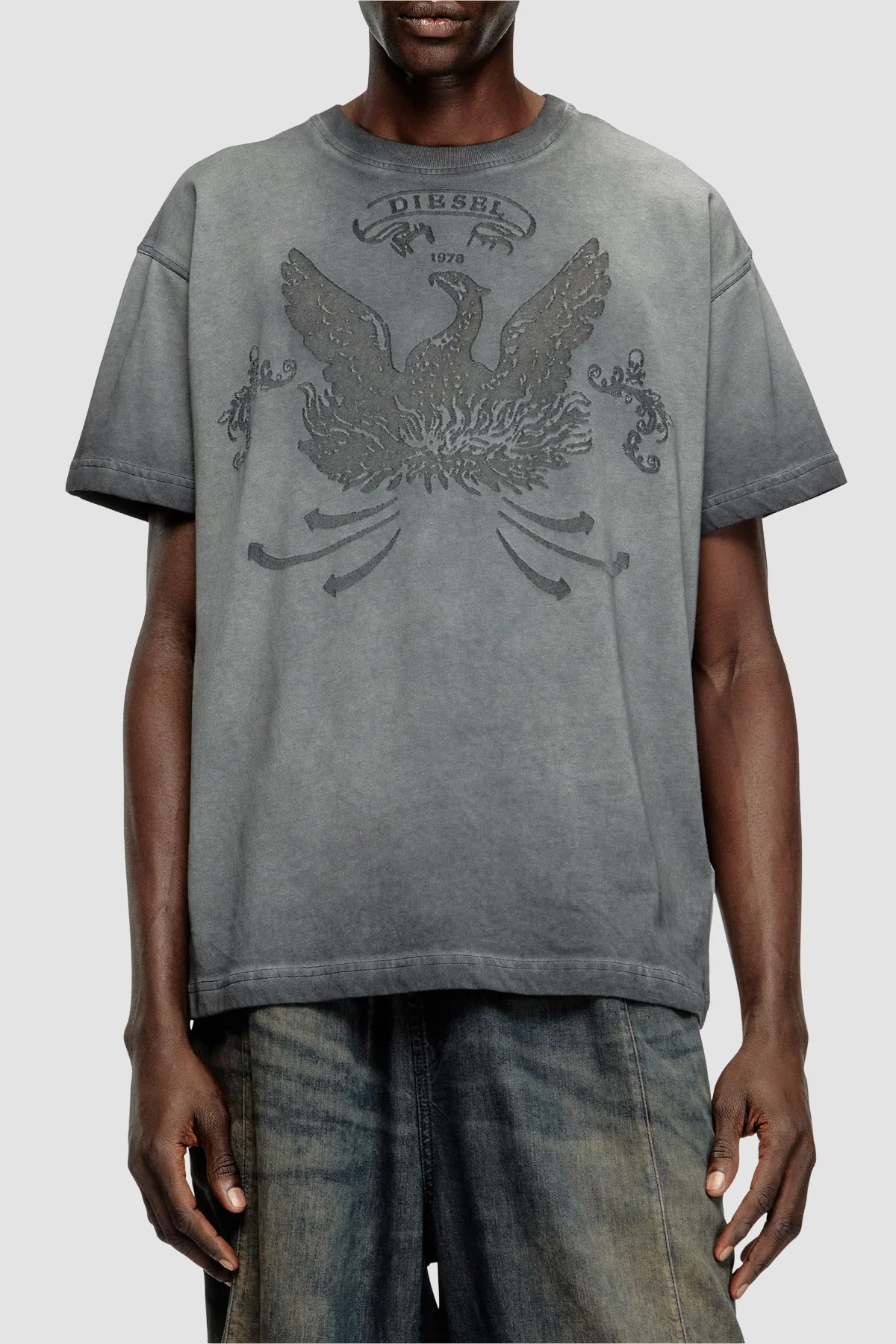 DIESEL T-Norm-T9 Tee - Charcoal