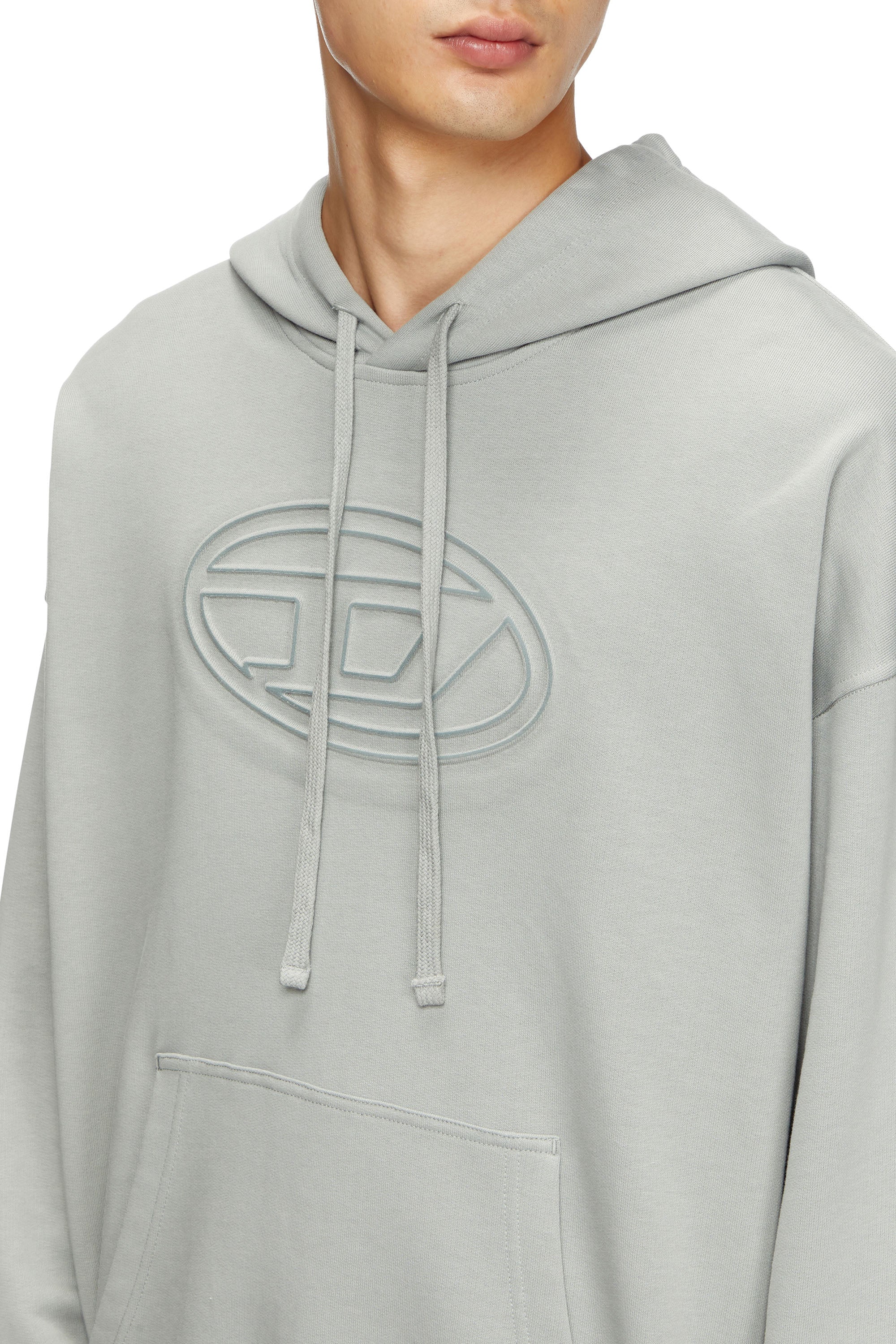 DIESEL S-ummer-Bigoval Hoodie - Grey - Image 3