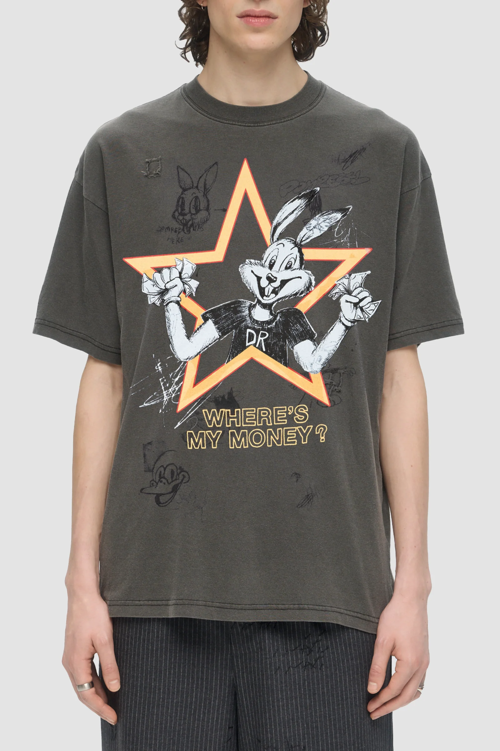 DOMREBEL Cashbun Tee - Faded Black