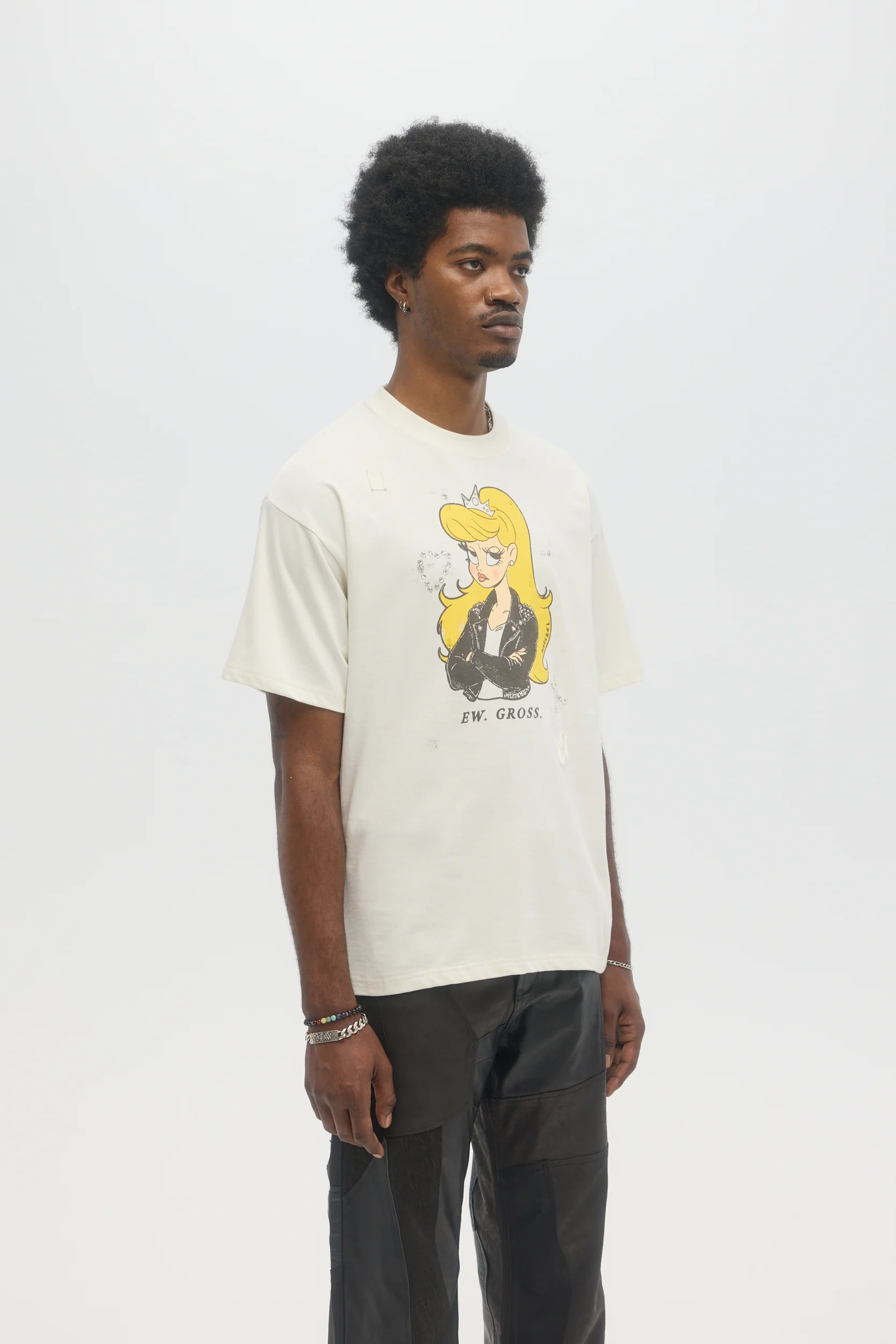 DOMREBEL Eye Roll Tee - Old White - Image 2