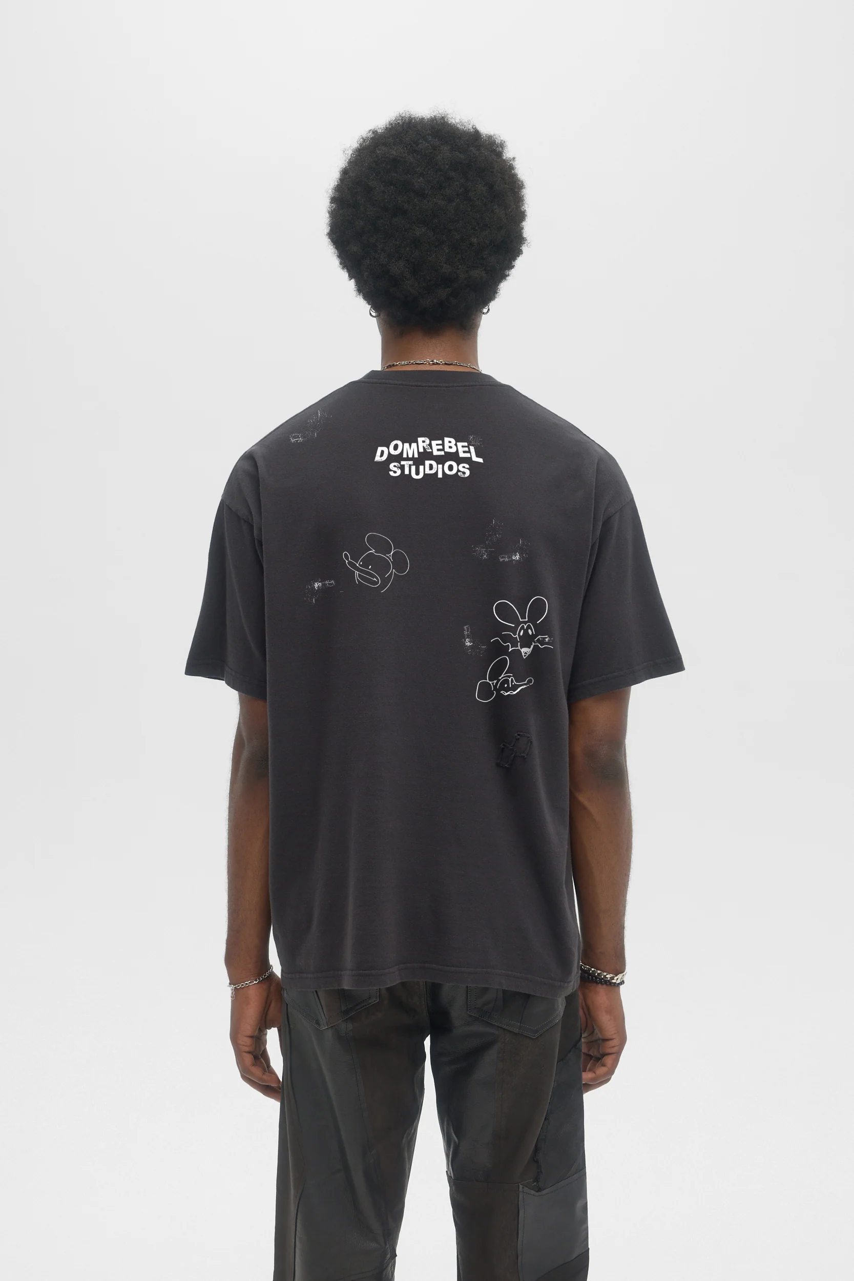 DOMREBEL My Rat Tee - Black - Image 2